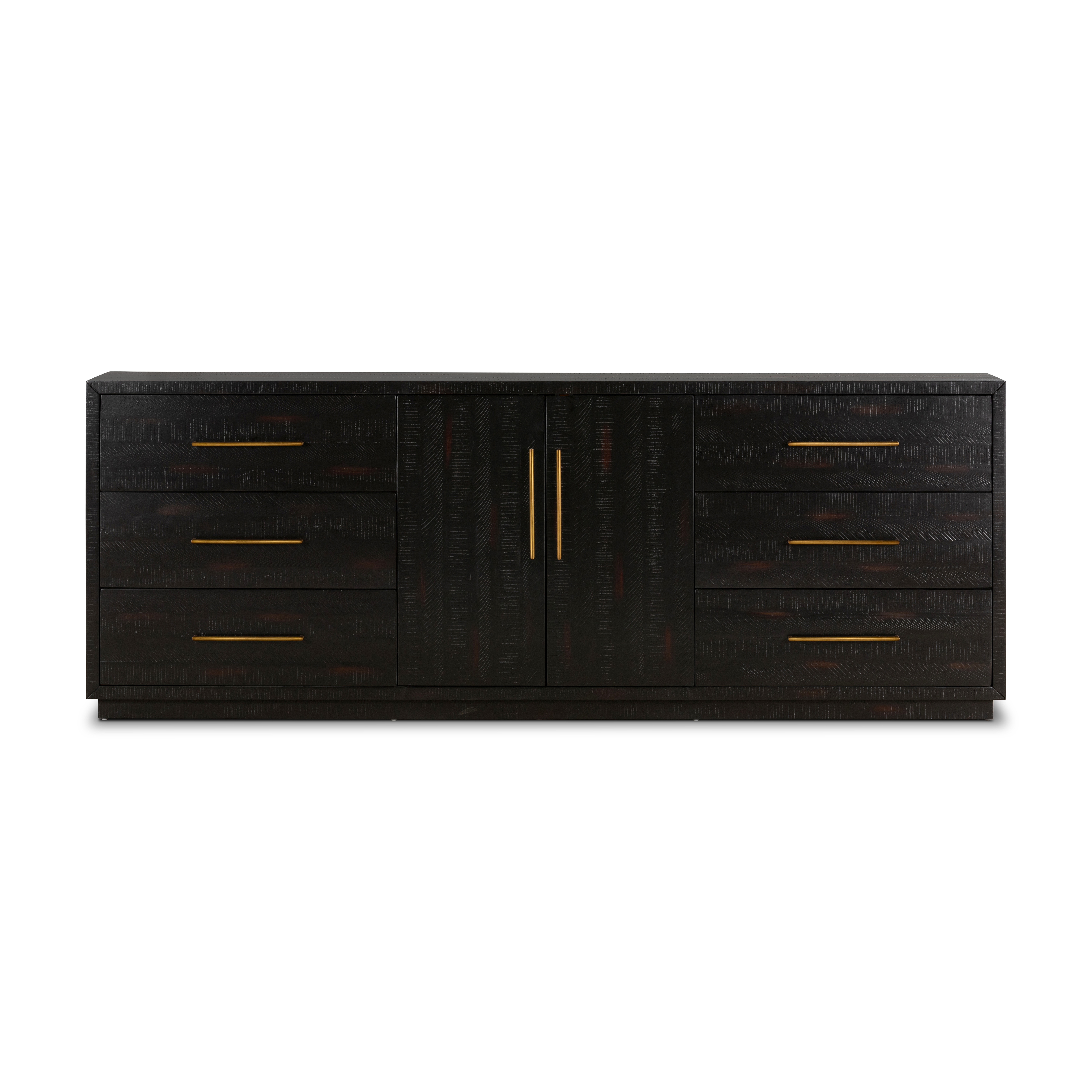 Suki Large Media Console-Burnished Black - Four Hands