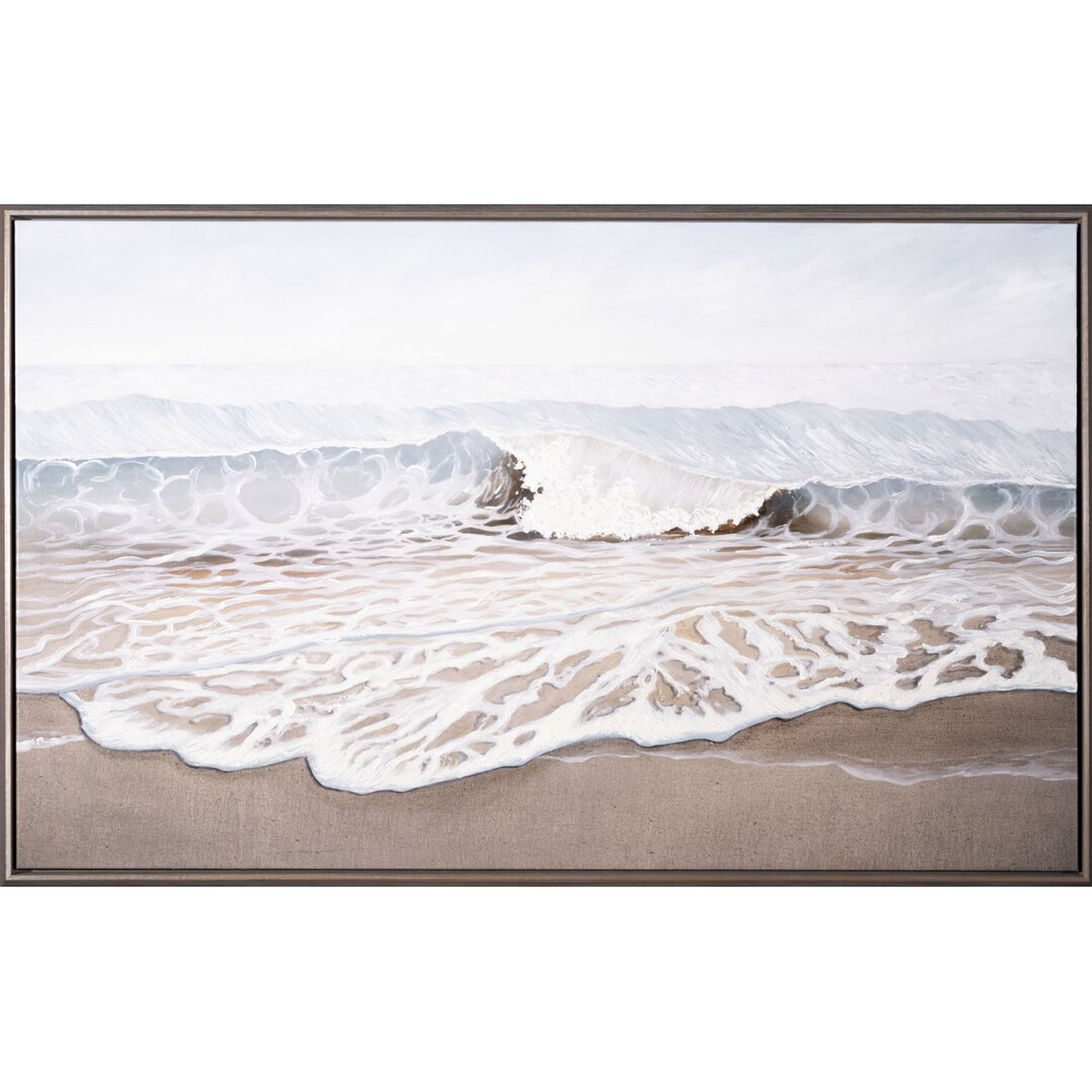 RFA Decor Wave by Lisa Cuscuna - Floater Frame Painting on Canvas - Perigold