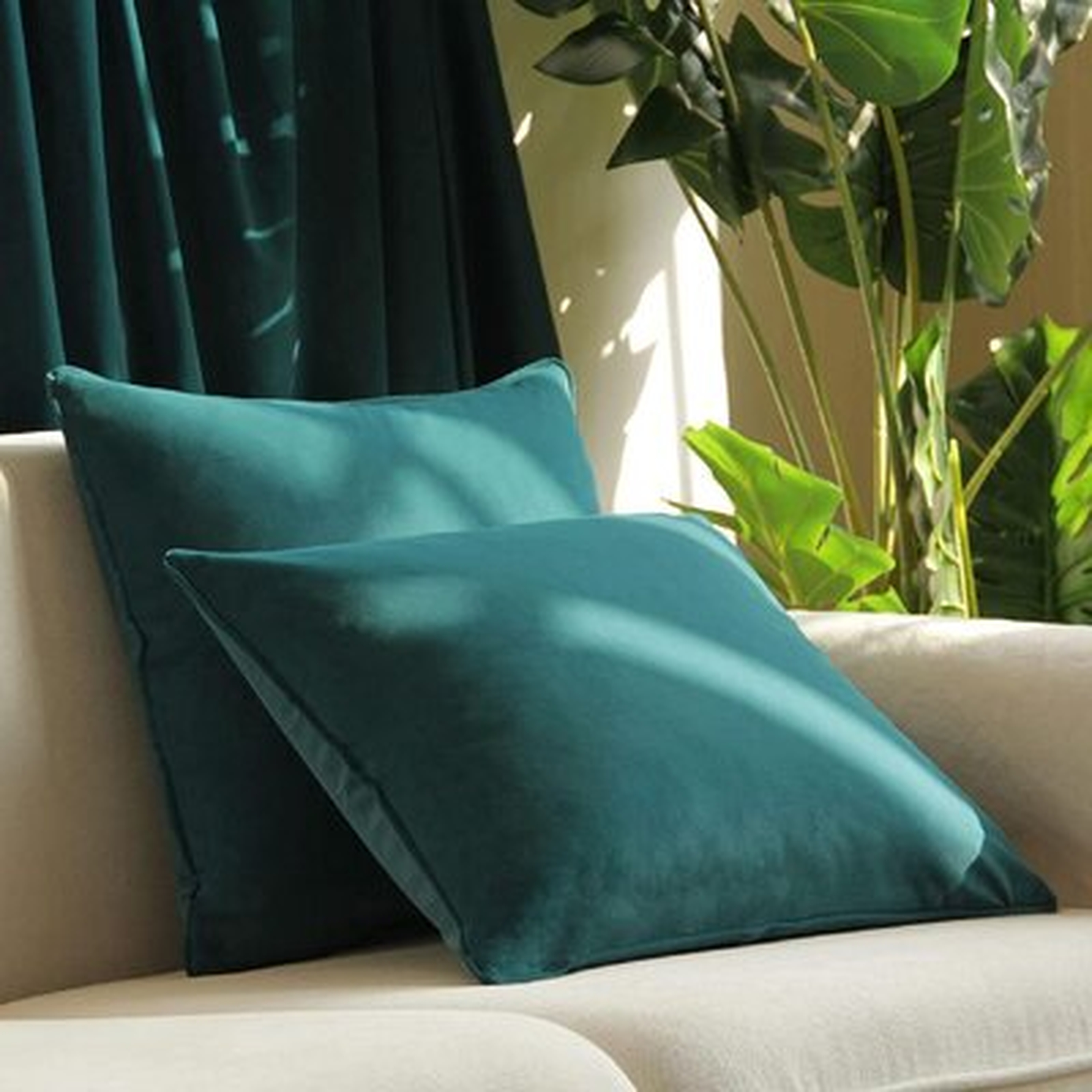 Velvet Decorative Throw Pillow Covers 18X18 Inch Set Of 2 Velour Solid Pillowcases Square Cushion Covers For Sofa Couch - Wayfair