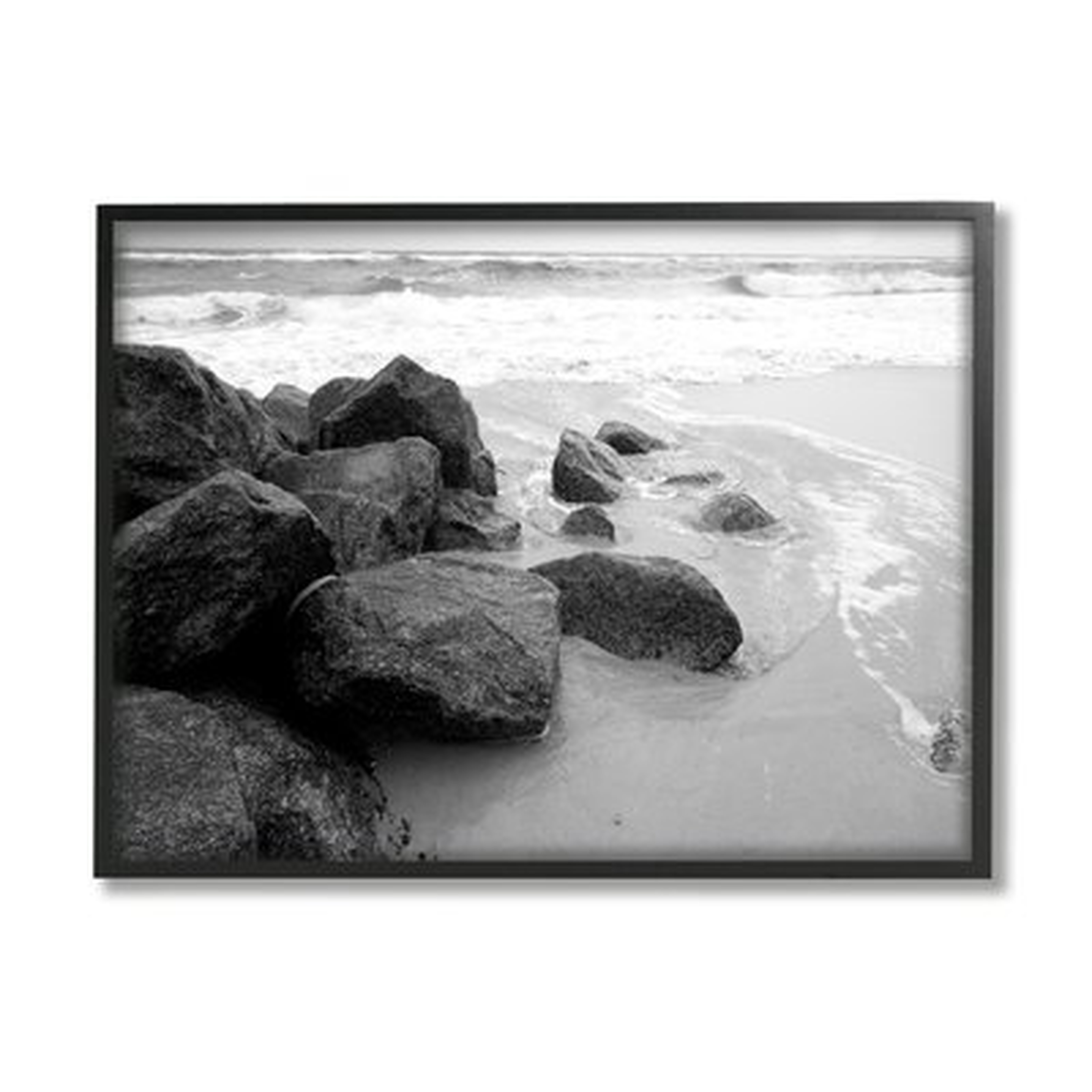 Incoming Tide Nautical Beach Coast Black White by Bill Carson Photography - Photograph - Wayfair