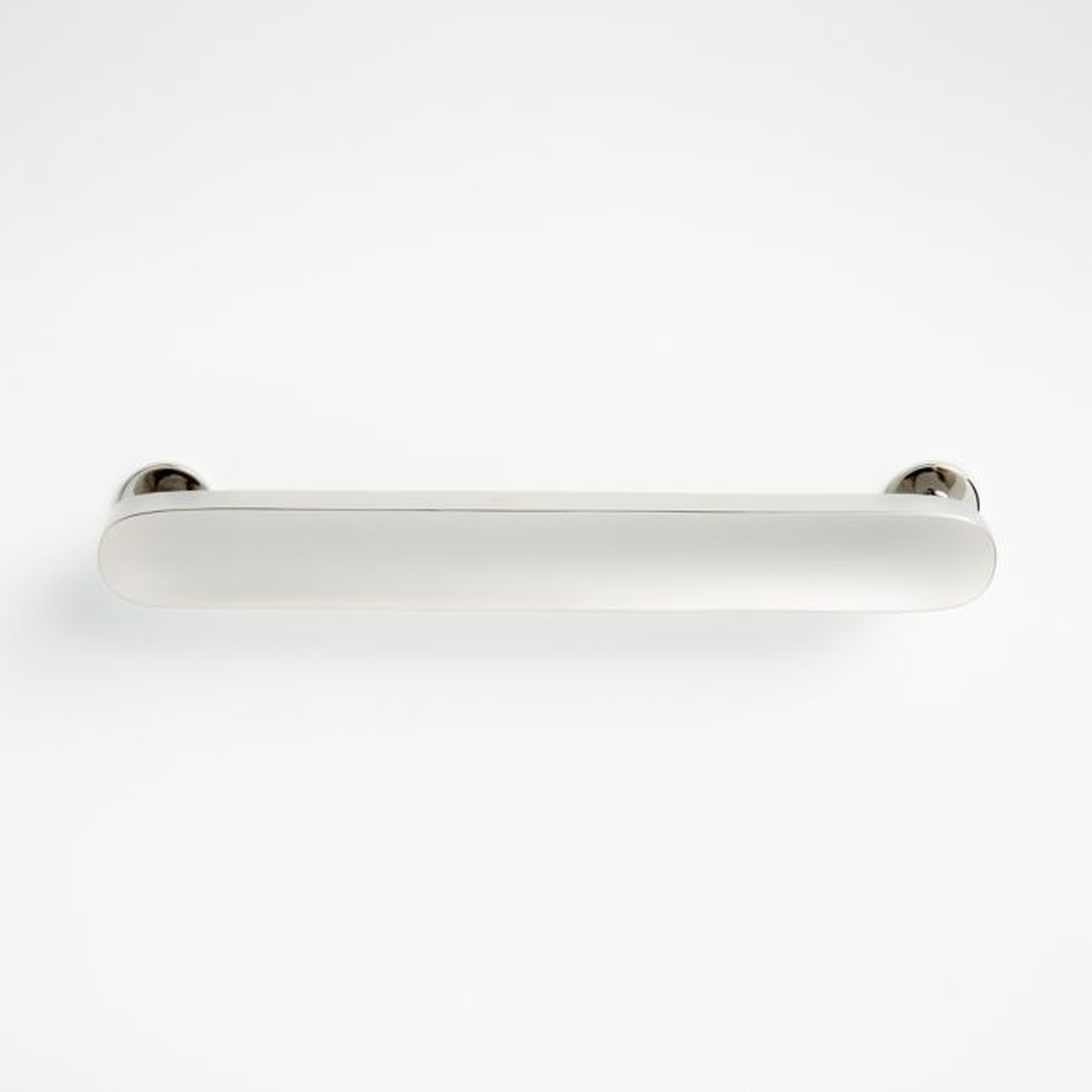 Oval 6" Polished Nickel Bar Pull - Crate and Barrel