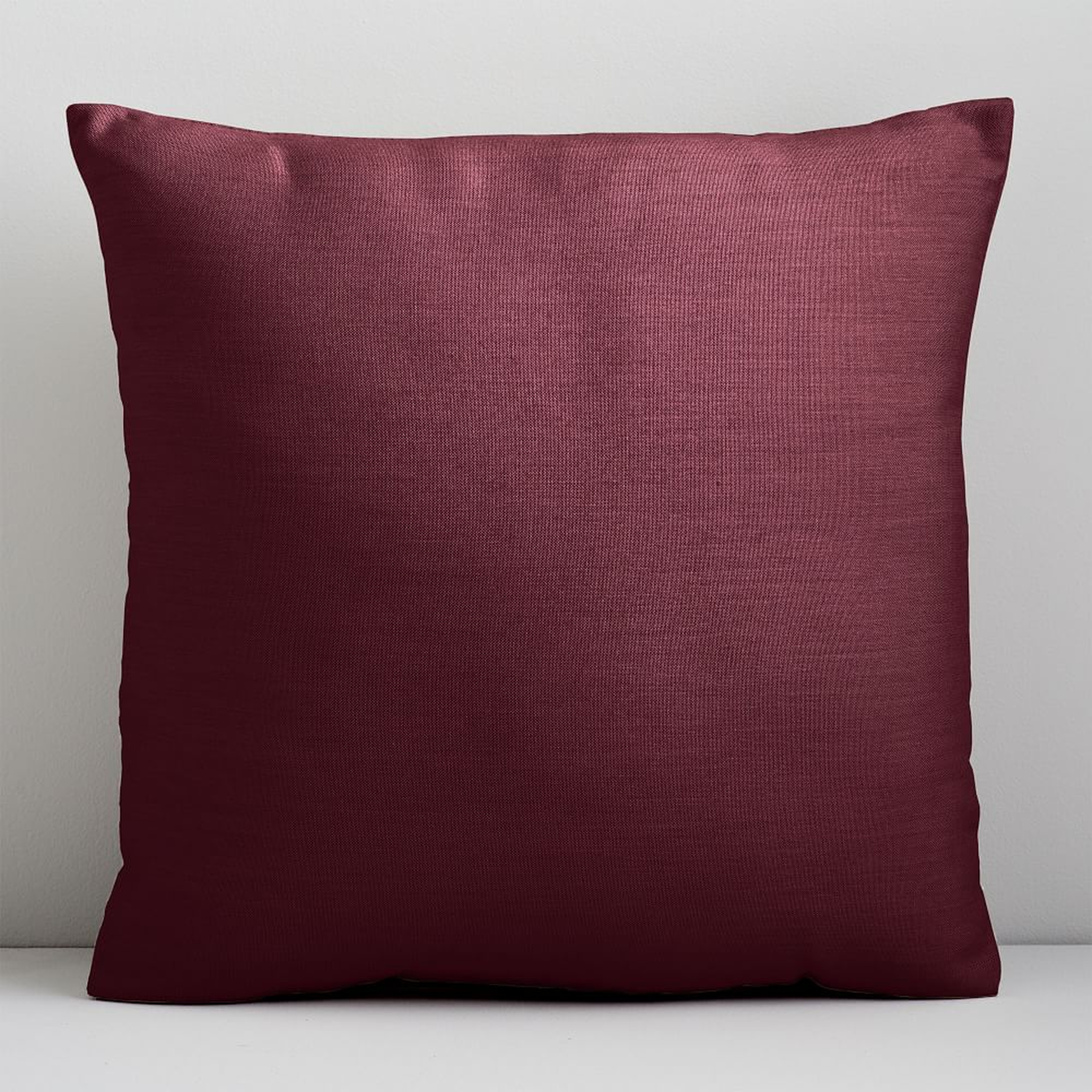 Sunbrella Indoor/Outdoor Cast Pillow, 20"x20", Currant - West Elm