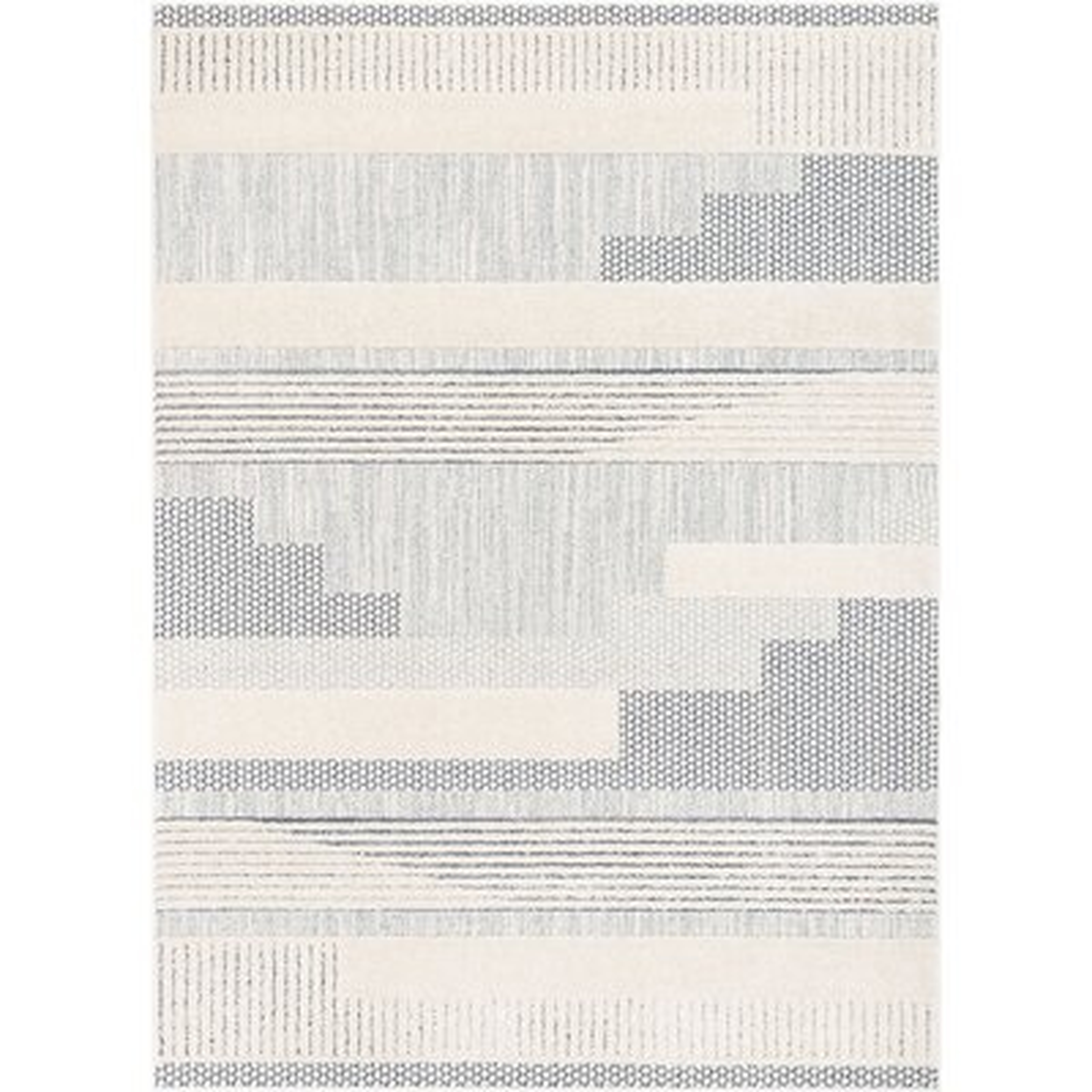 Well Woven Harlow Briar Contemporary Geometric Abstract High-Low Light Blue Area Rug - Wayfair