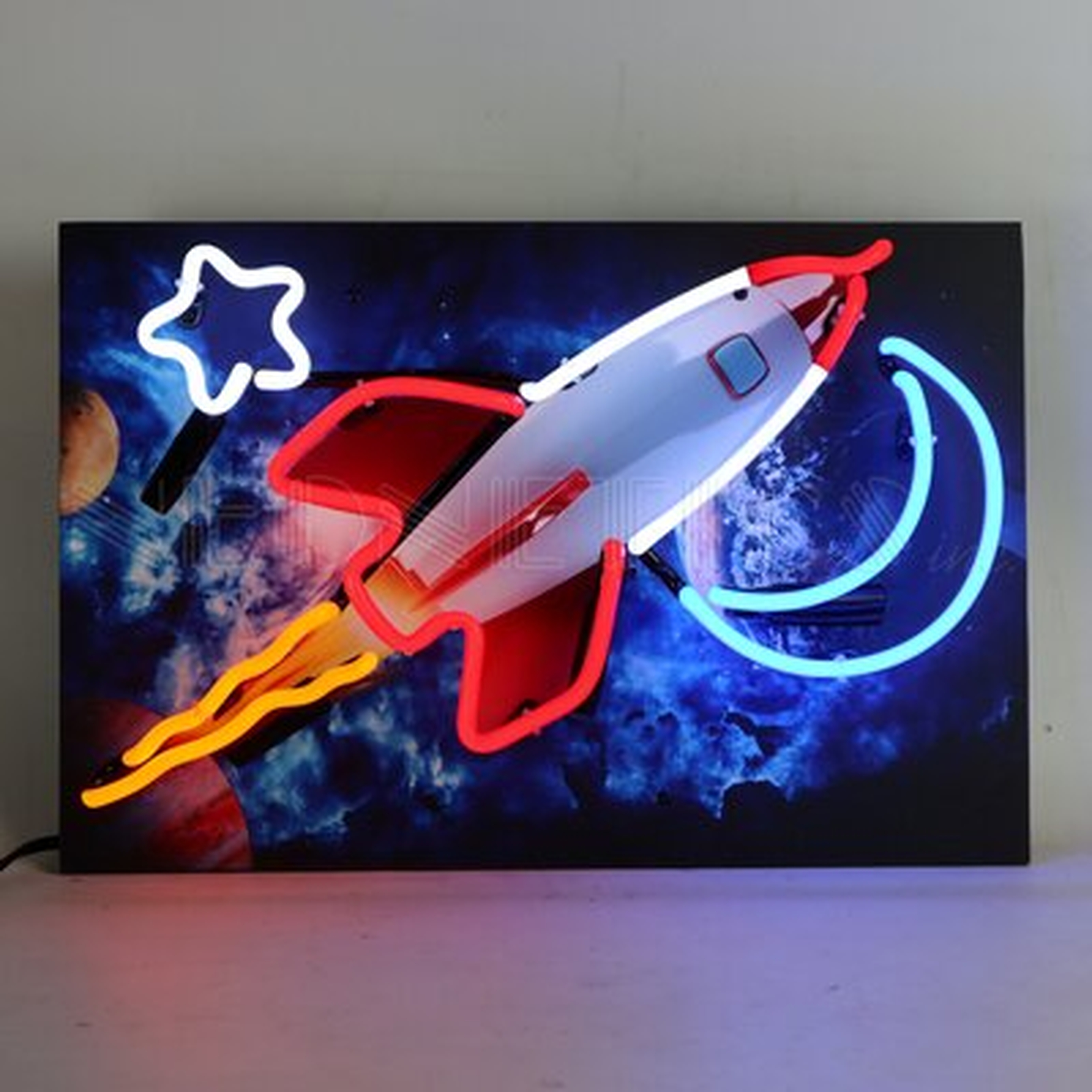 Junior Rocket Outer Space Neon Sign - Wayfair
