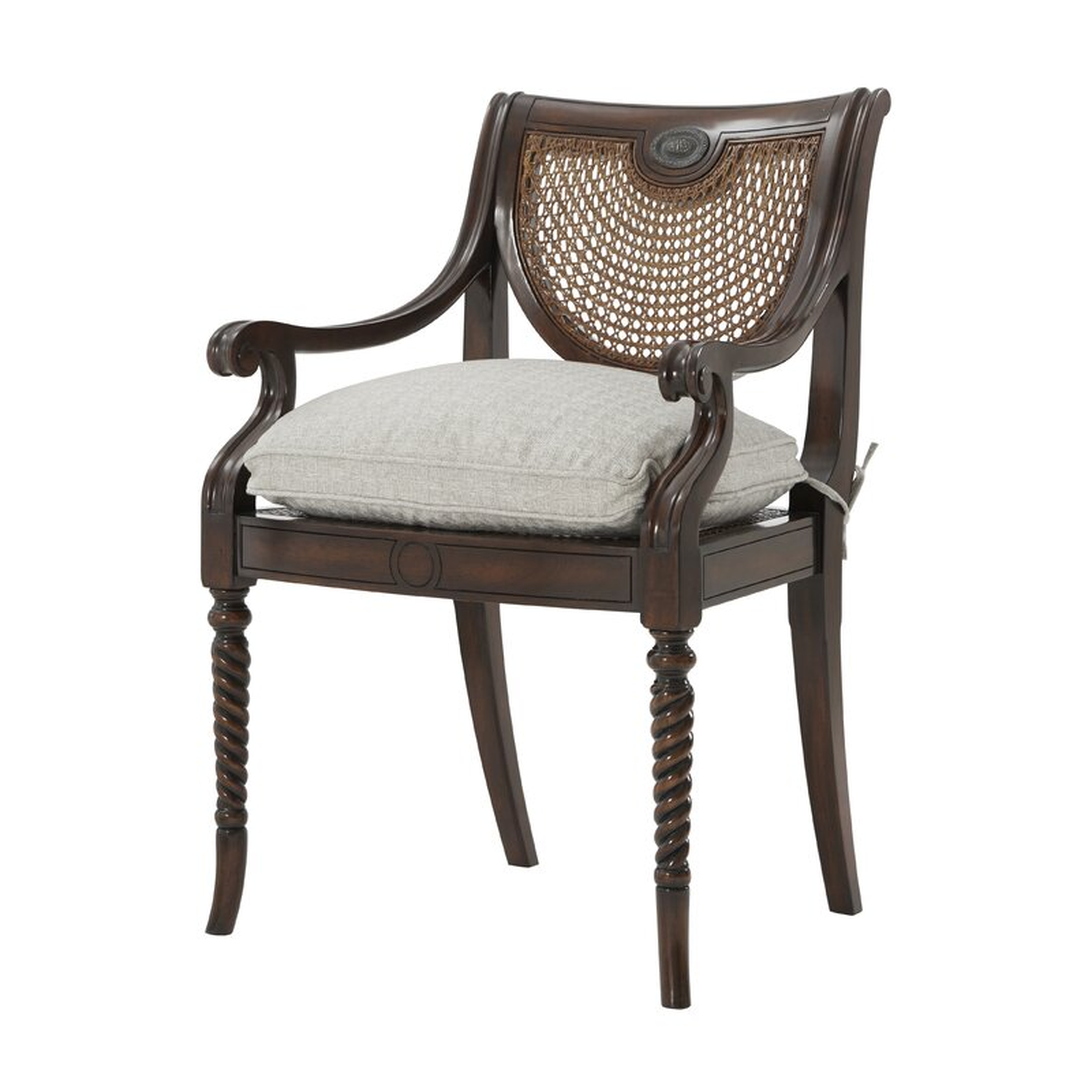 Theodore Alexander Lady Emily's Favourite Solid Wood Caned Arm Chair - Perigold