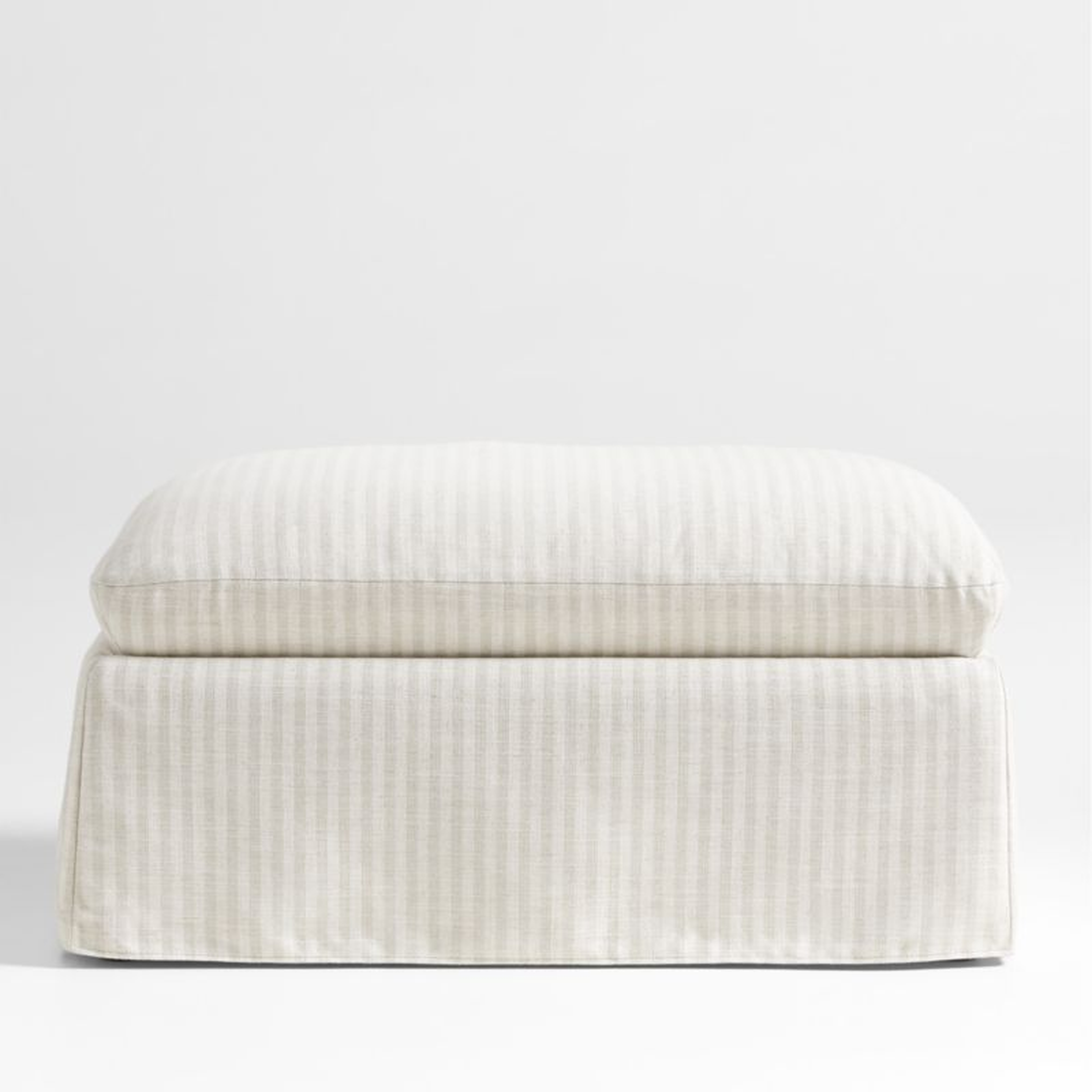 Ever Striped Slipcovered Storage Nursery Ottoman by Leanne Ford - Crate & Kids