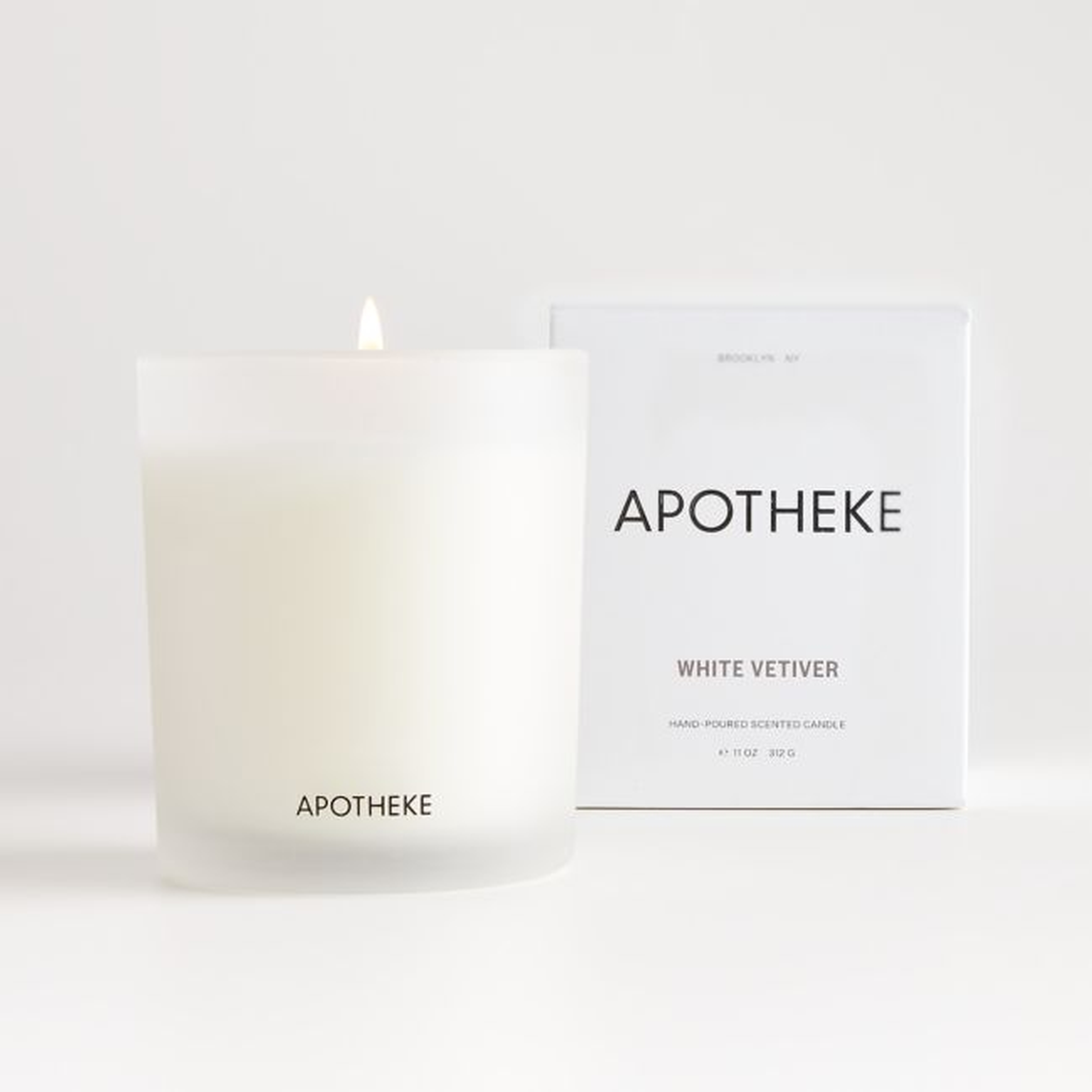 Apotheke White Vetiver Boxed Candle - Crate and Barrel