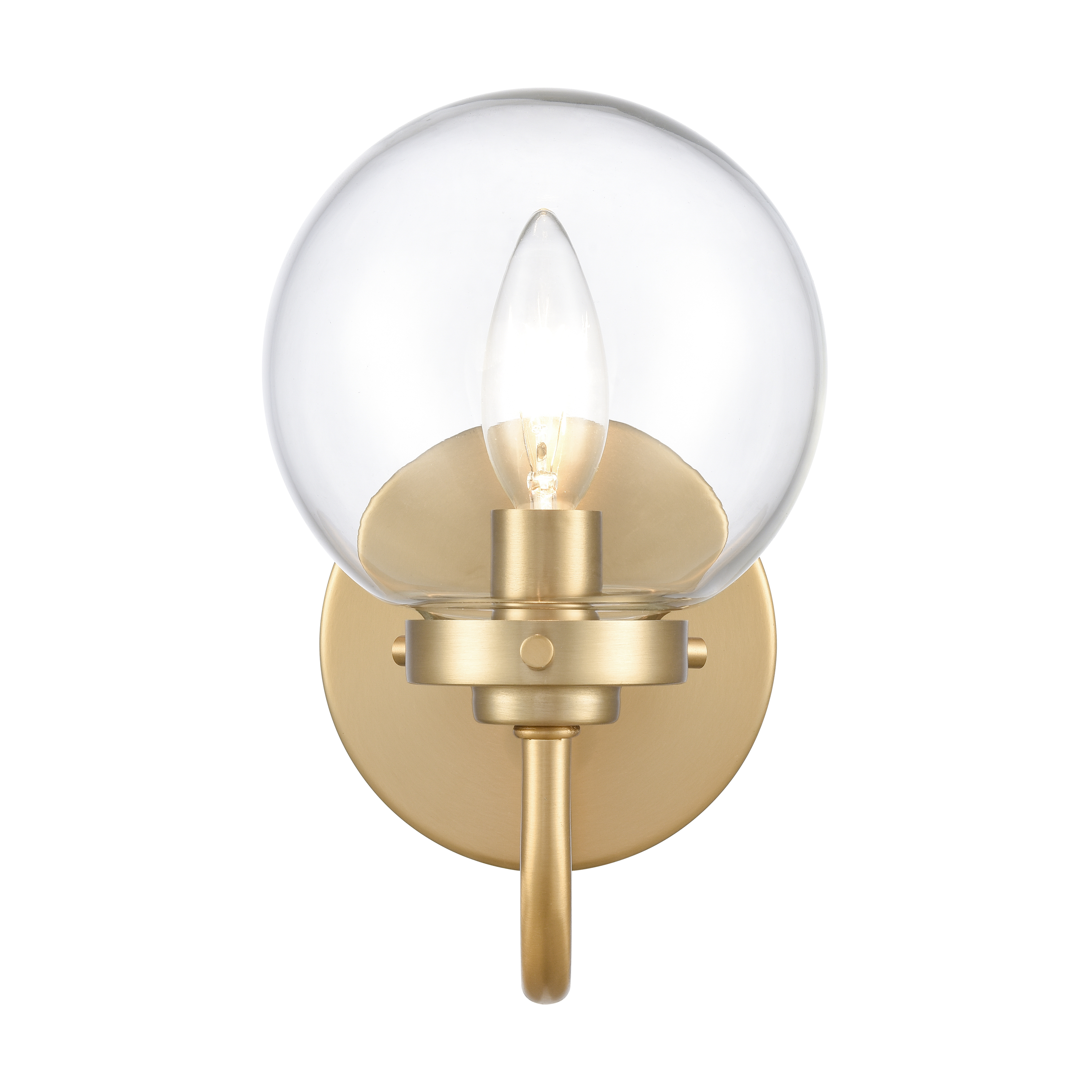 Fairbanks 8.5'' High 1-Light Sconce - Brushed Gold and Clear - Elk Home