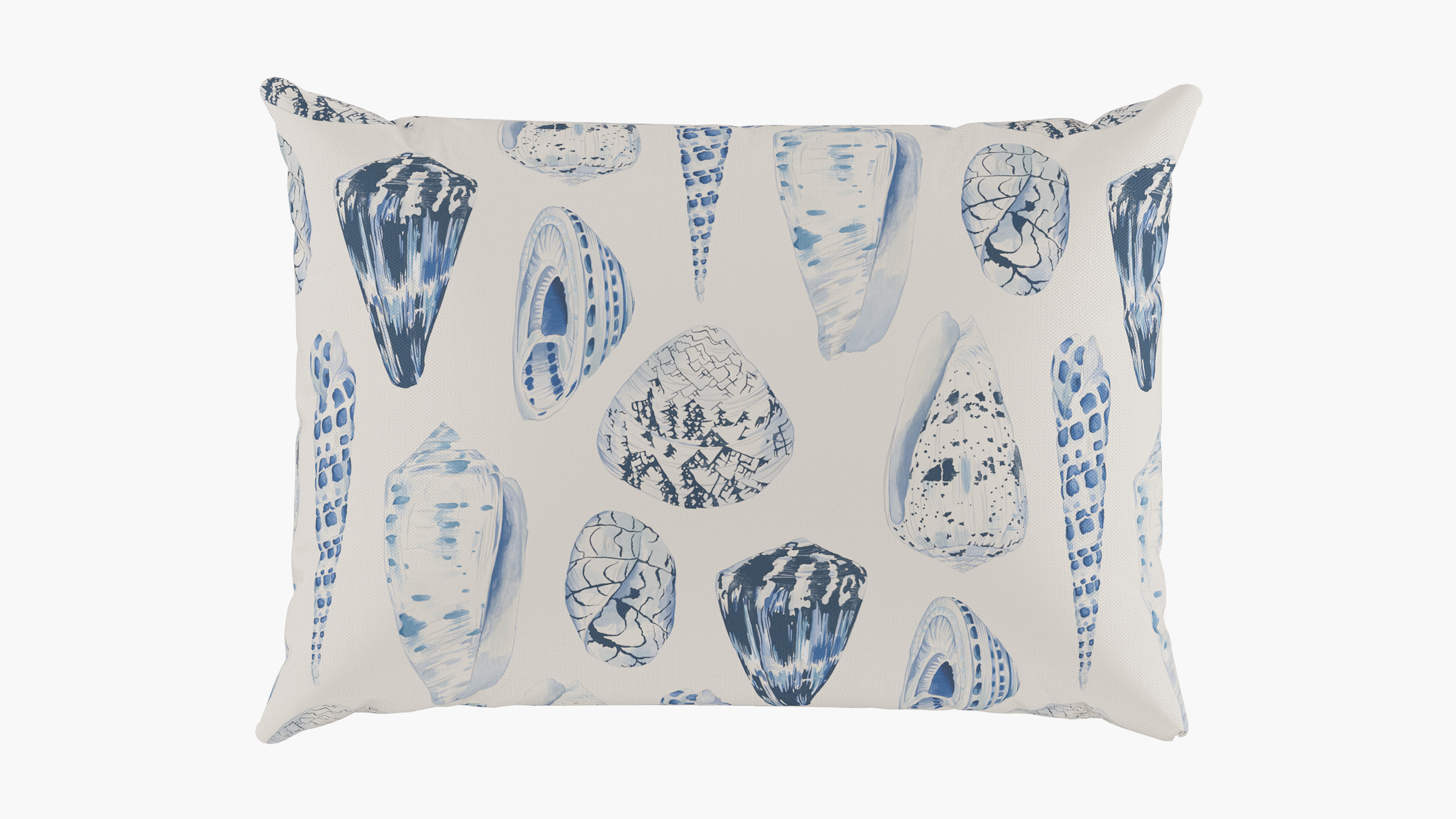 Outdoor 14" x 20" Lumbar Pillow, Porcelain Coquina, 14" x 20" - The Inside