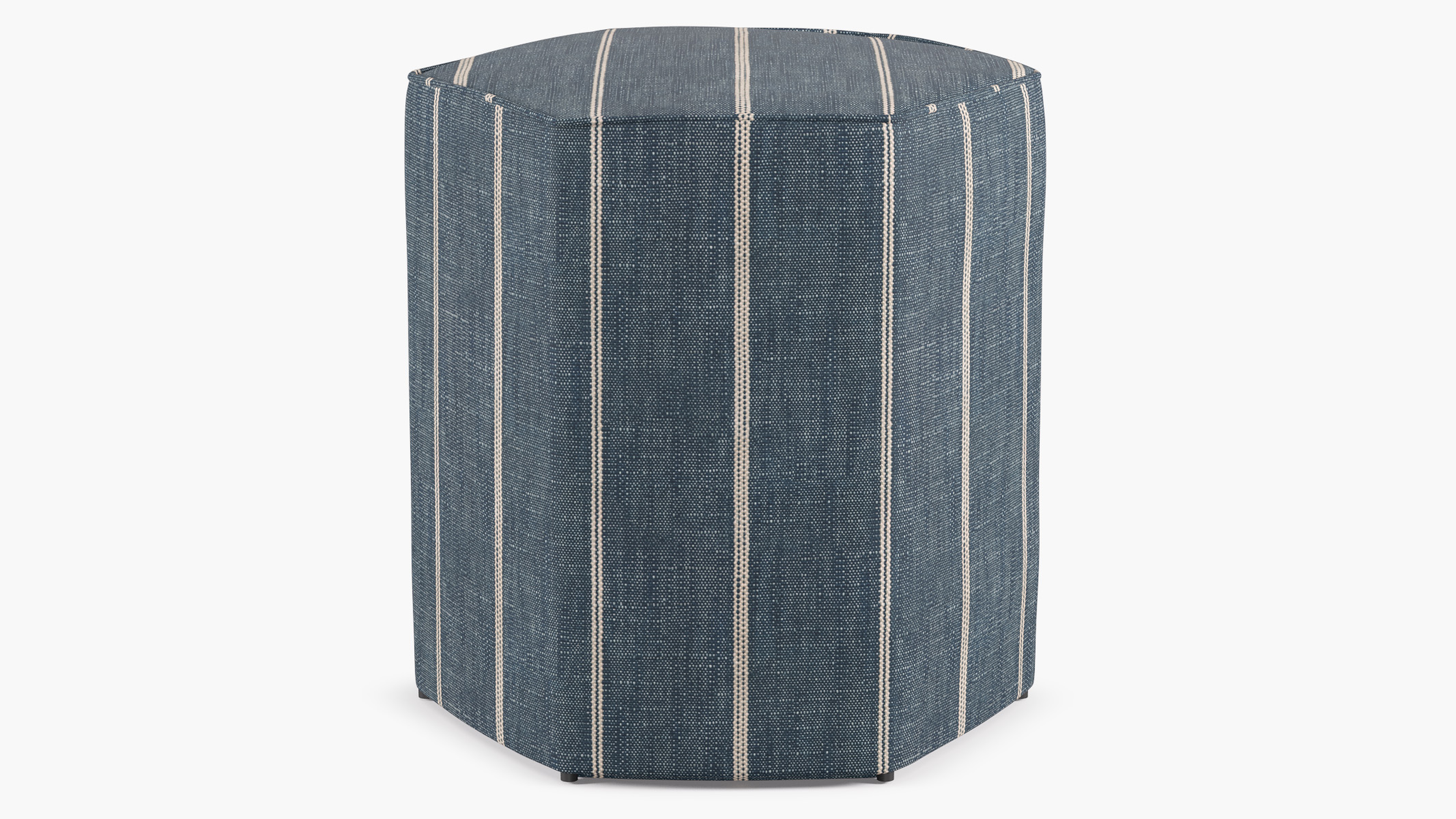 Hexagonal Ottoman, Indigo Fritz - The Inside