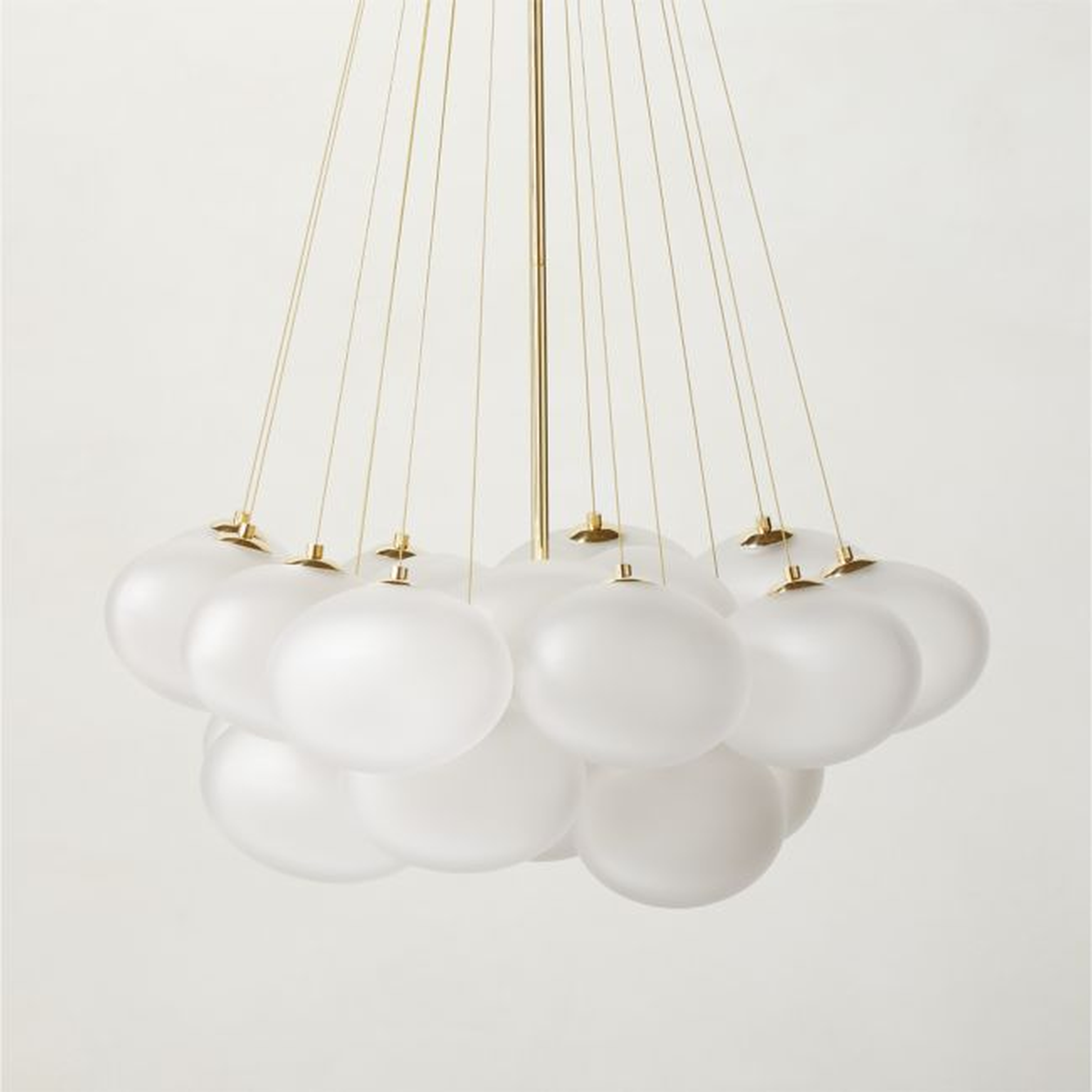 Corvina Unlacquered Polished Brass Chandelier - CB2