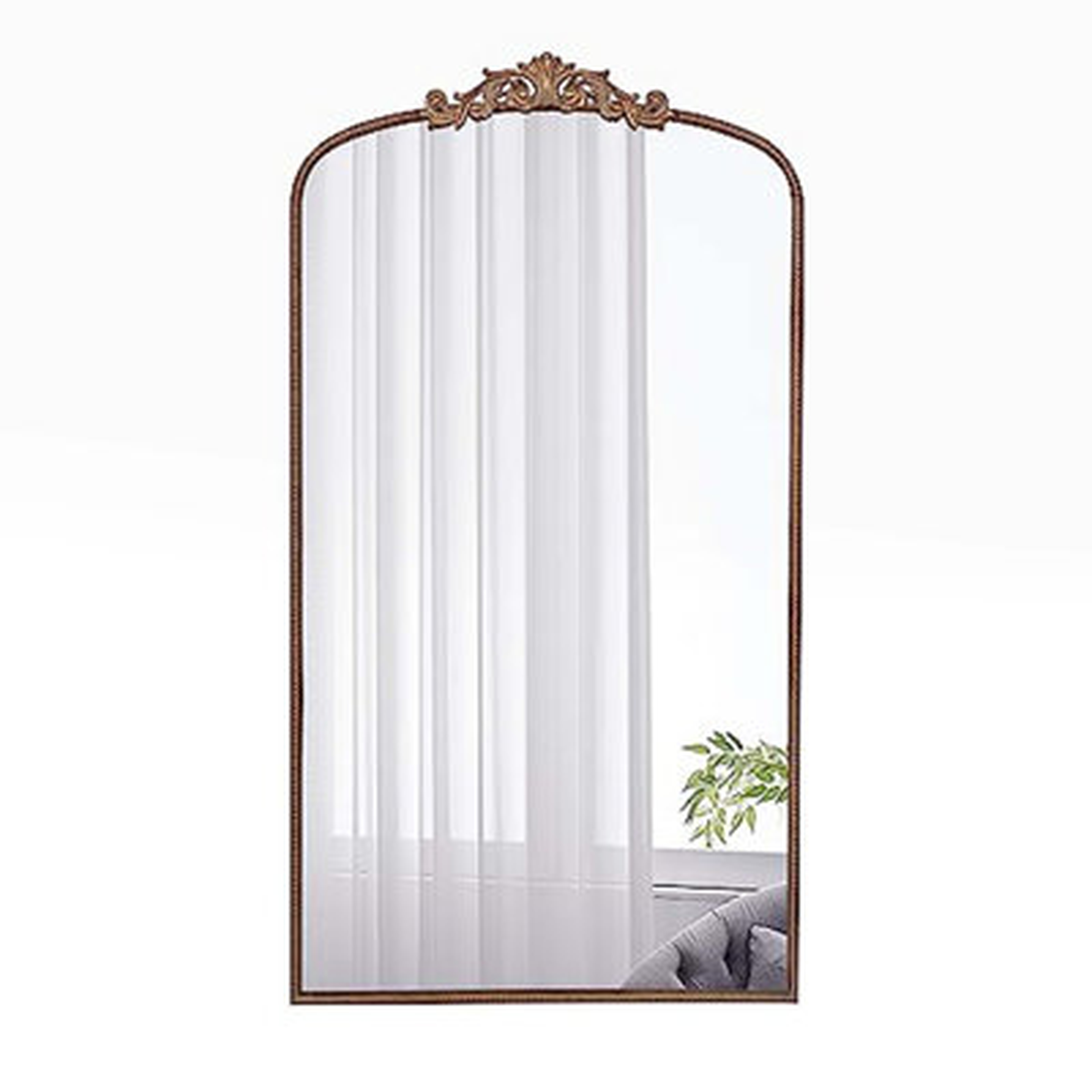 Metal Arch Crown-top Full Length Floor Mirror - Wayfair
