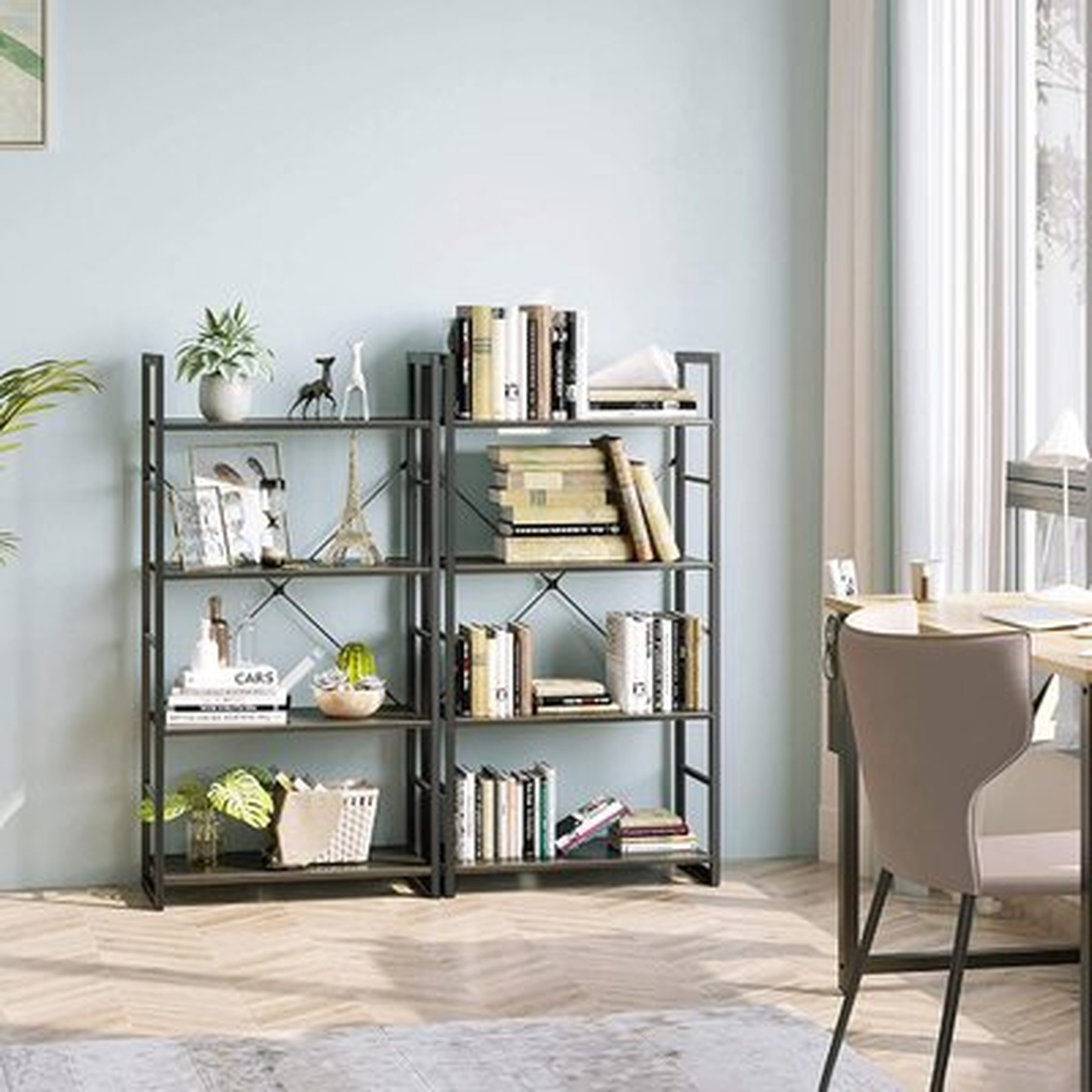 4 Tier Bookshelf, Tall Bookcase Shelf Storage Organizer, Modern Book Shelf For Bedroom, Living Room And Home Office, Black - Wayfair