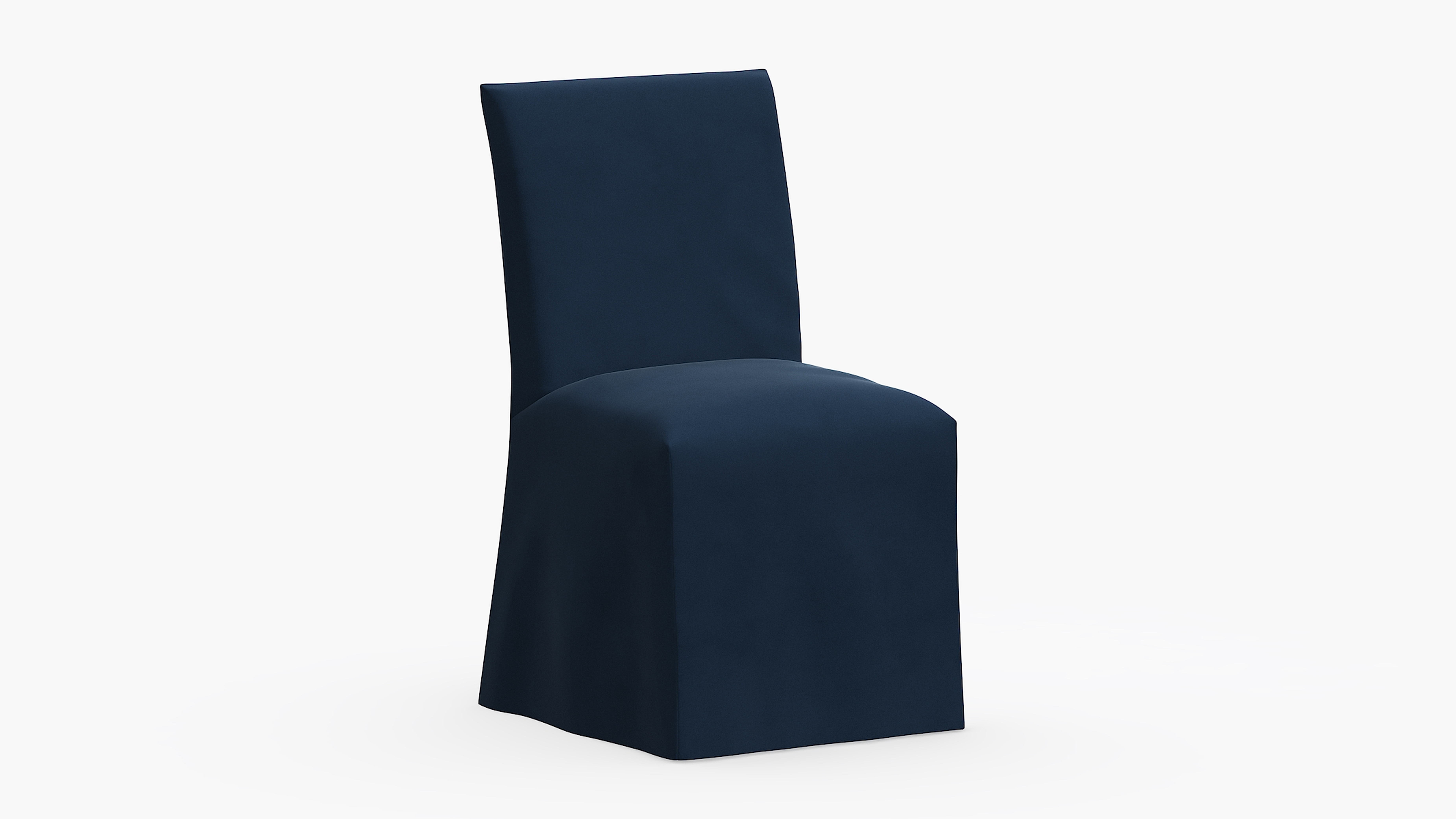 Slipcovered Dining Chair, Navy Classic Velvet - The Inside