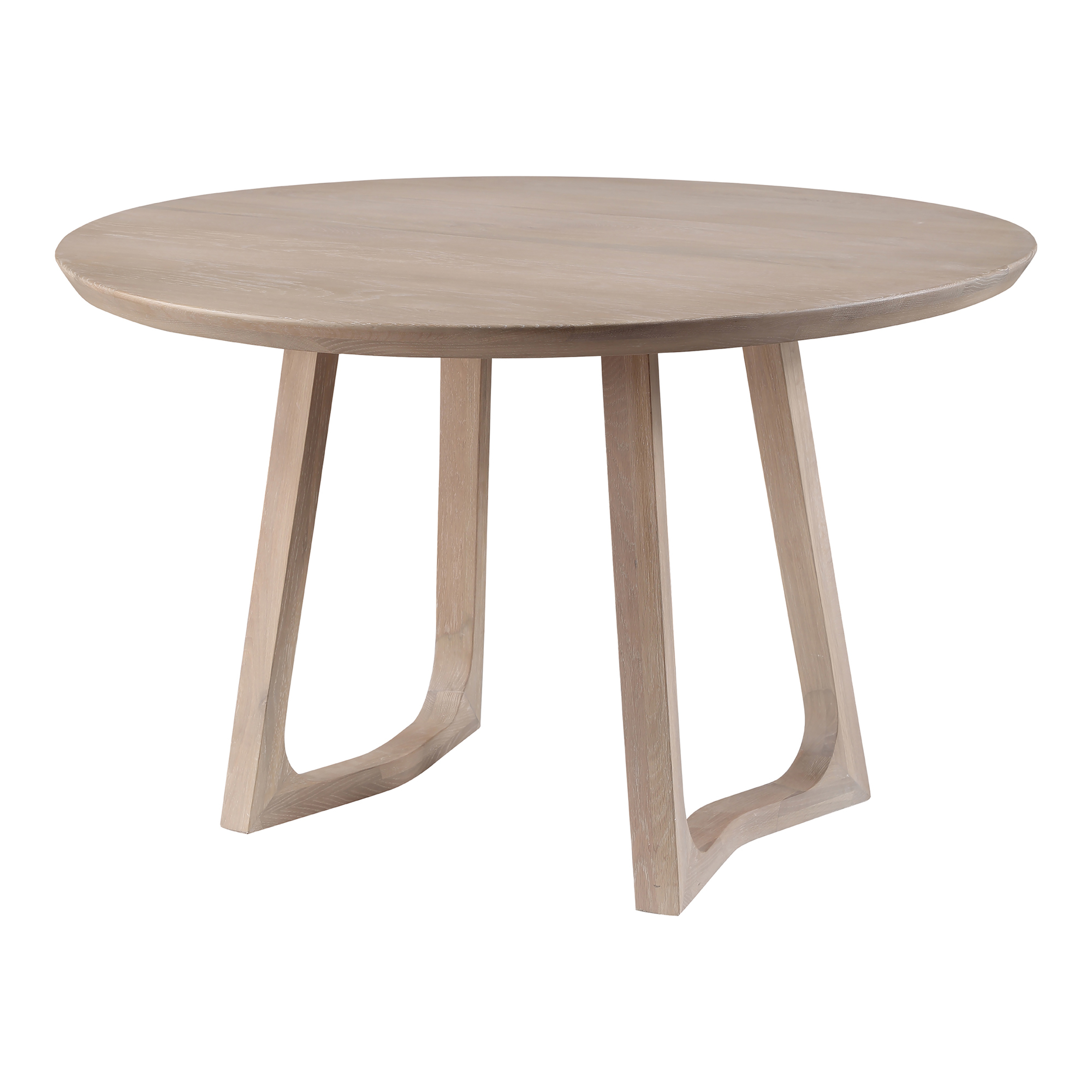 Silas Round Dining Table White Oak - Moes Home Collection