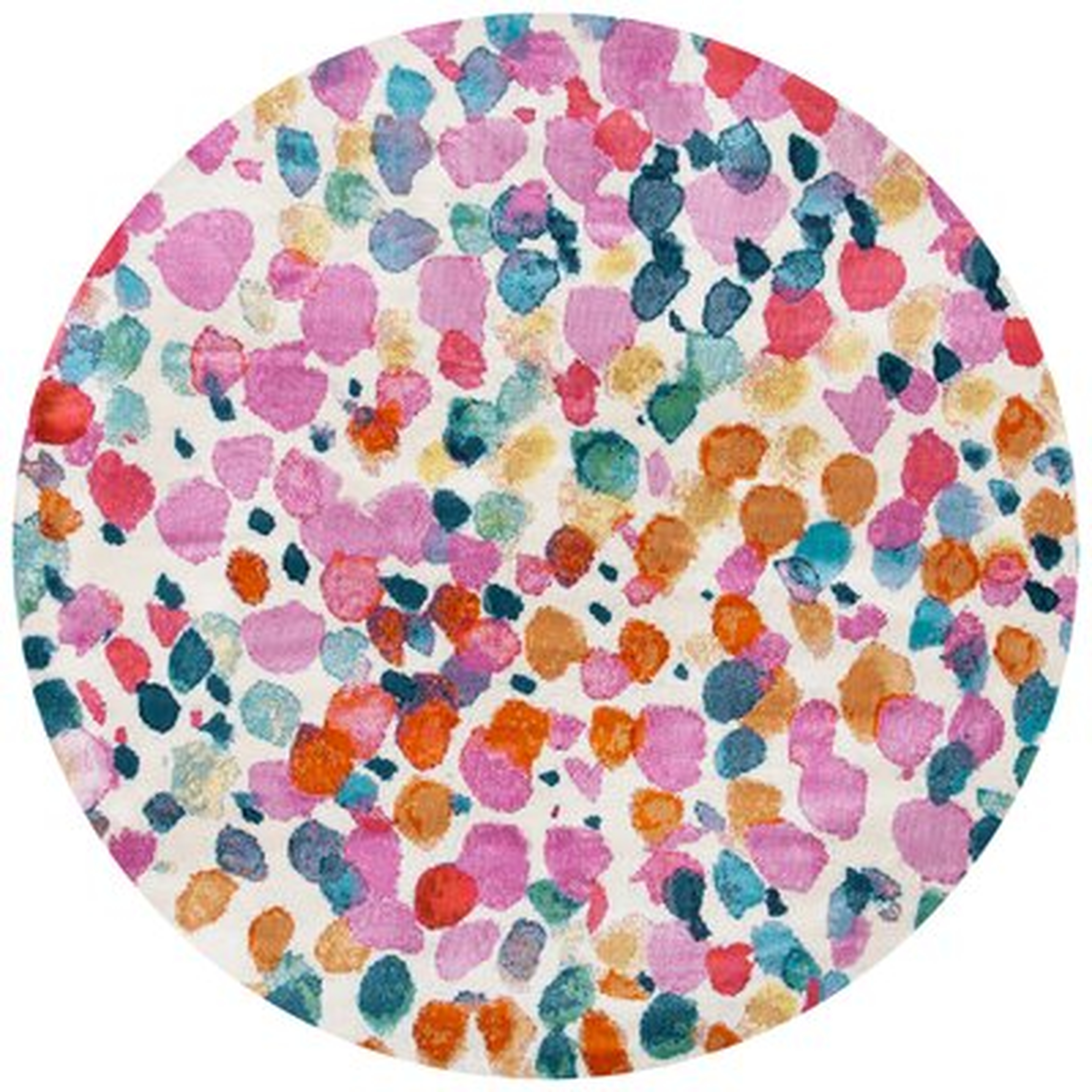 Ofrath Polka Dots Multicolor Area Rug - Wayfair
