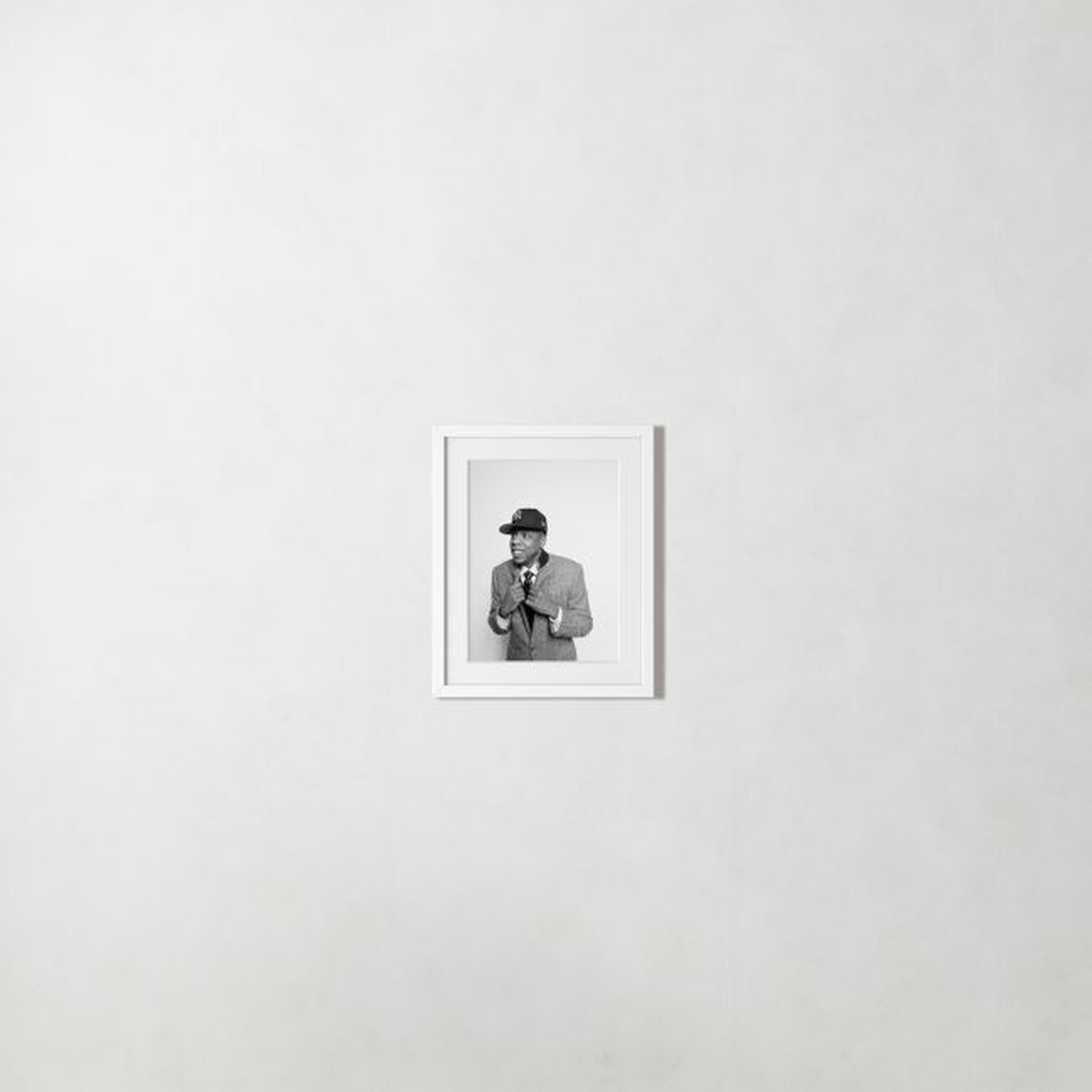 'Jay Z at MILK Studios' Photographic Print in White Frame 17.5"x21.5" - CB2
