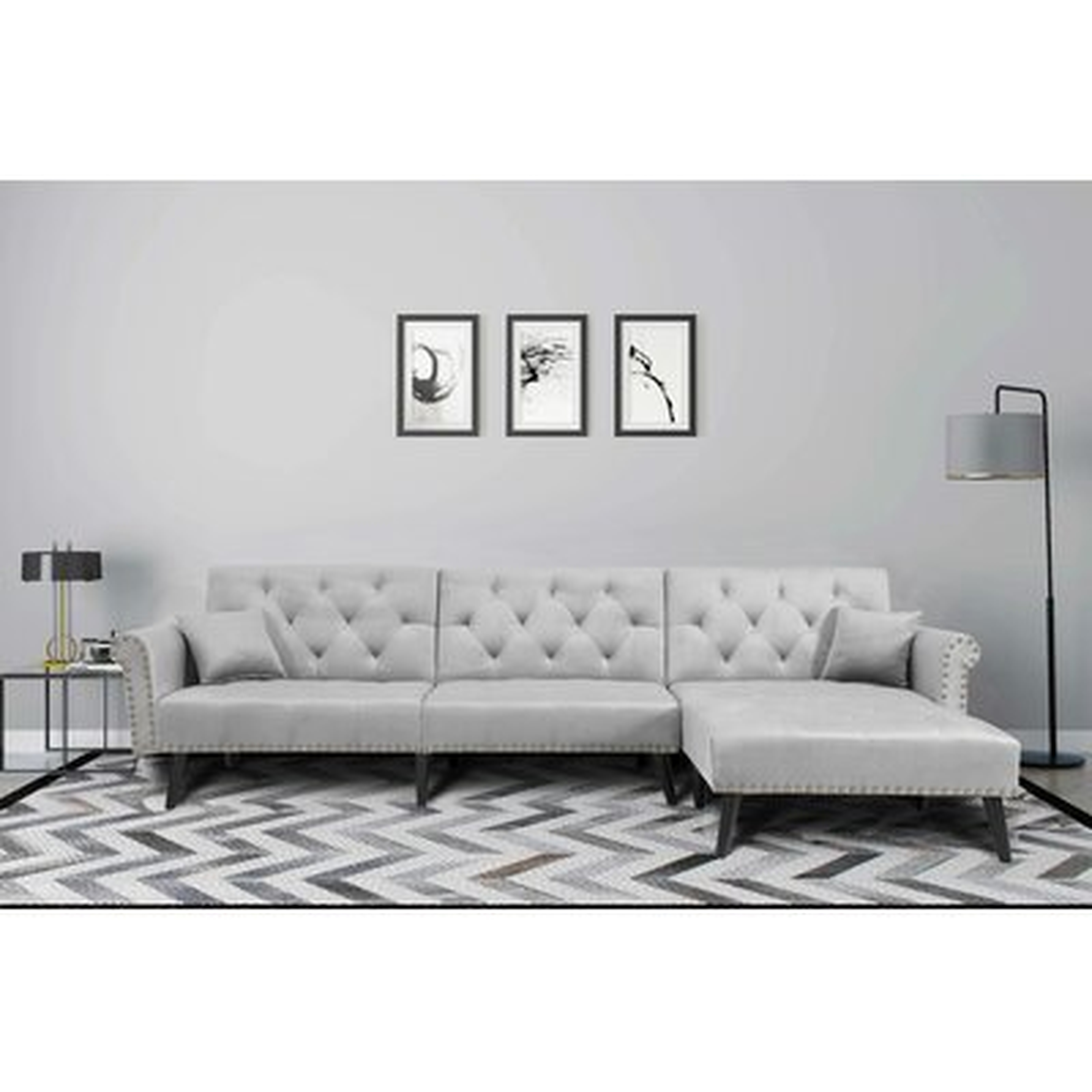Fresquez 115" Reversible Sleeper Sofa & Chaise Sectional - Wayfair