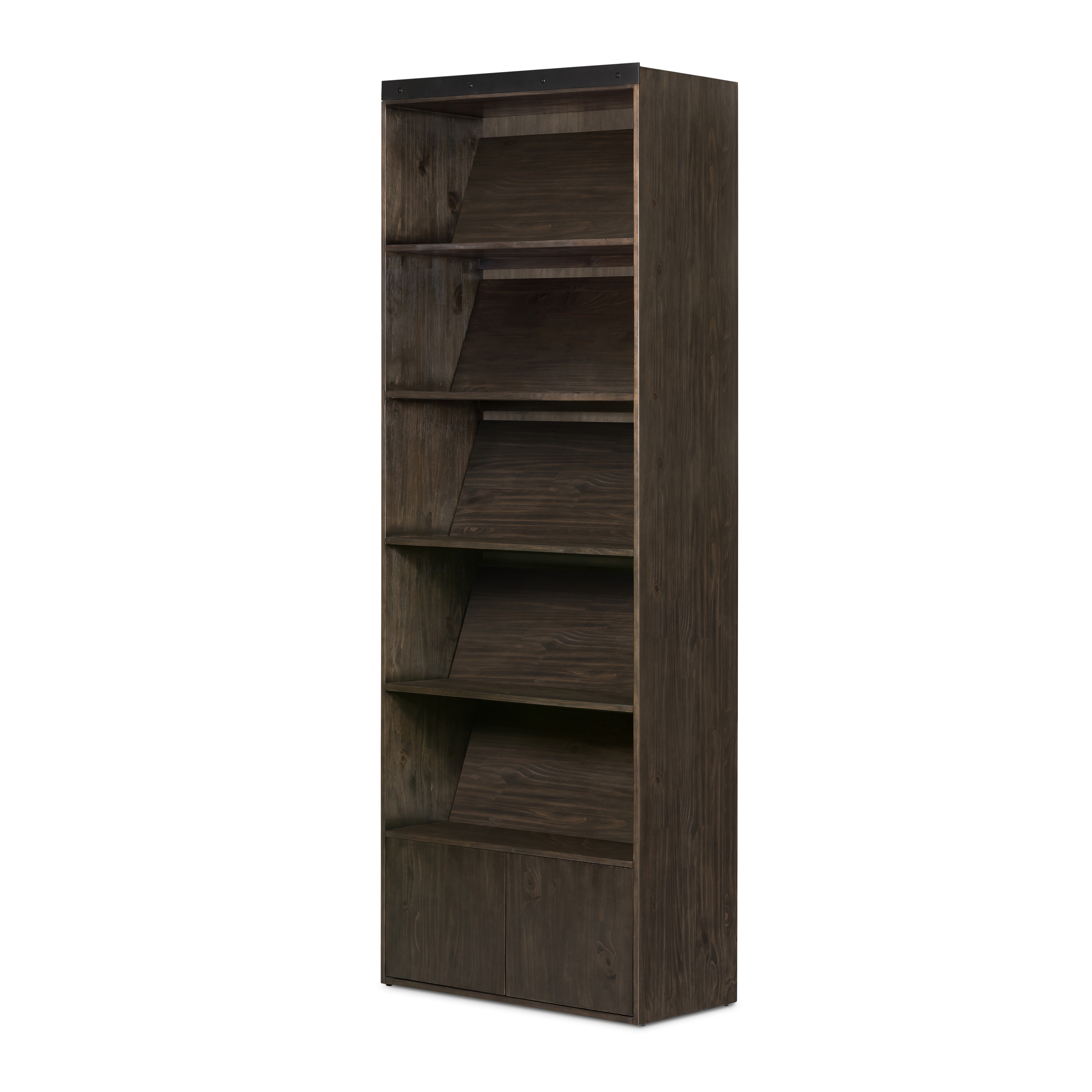 Bane Bookshelf-Dark Charcoal - Four Hands