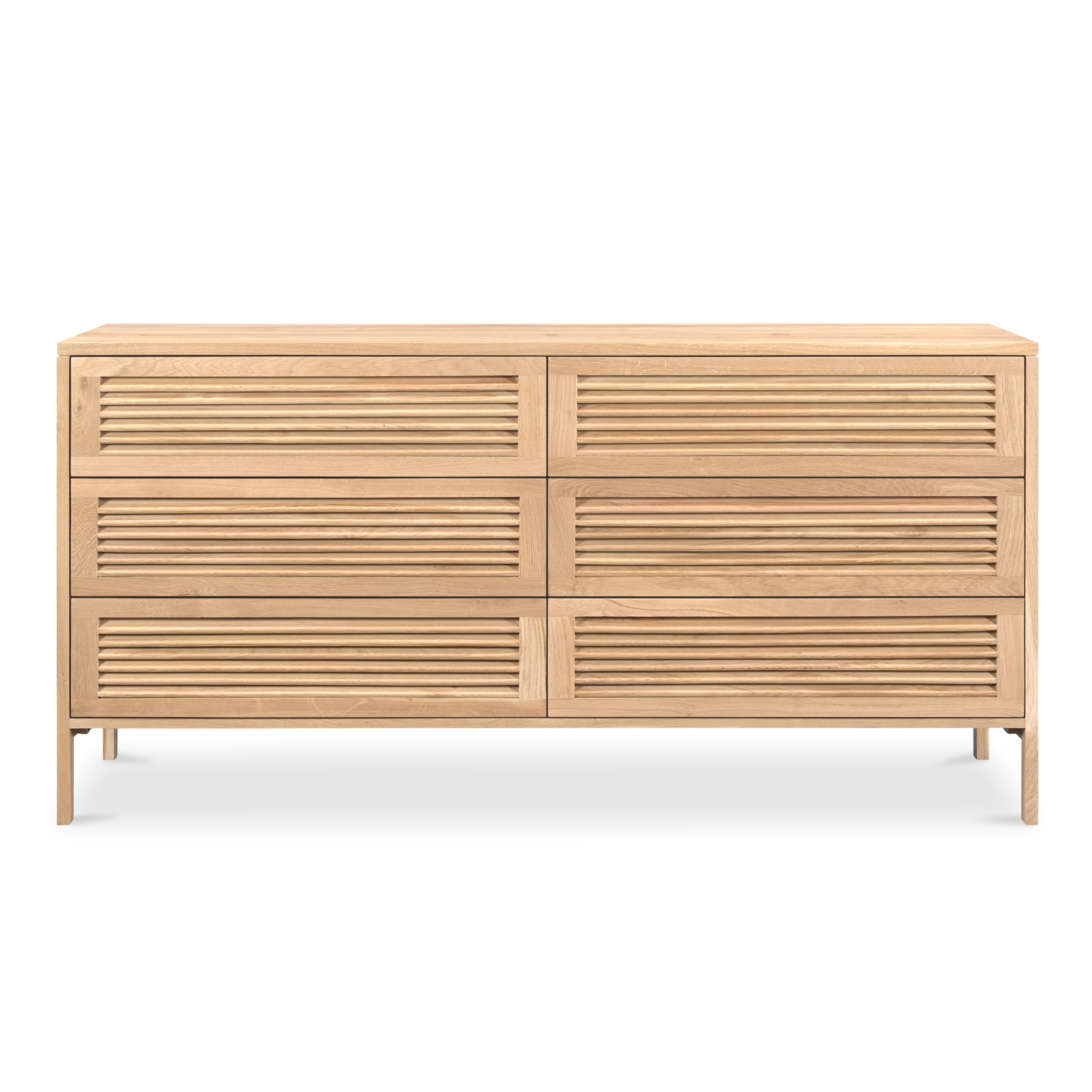 Teeda 6 Drawer Dresser Natural - Moes Home Collection