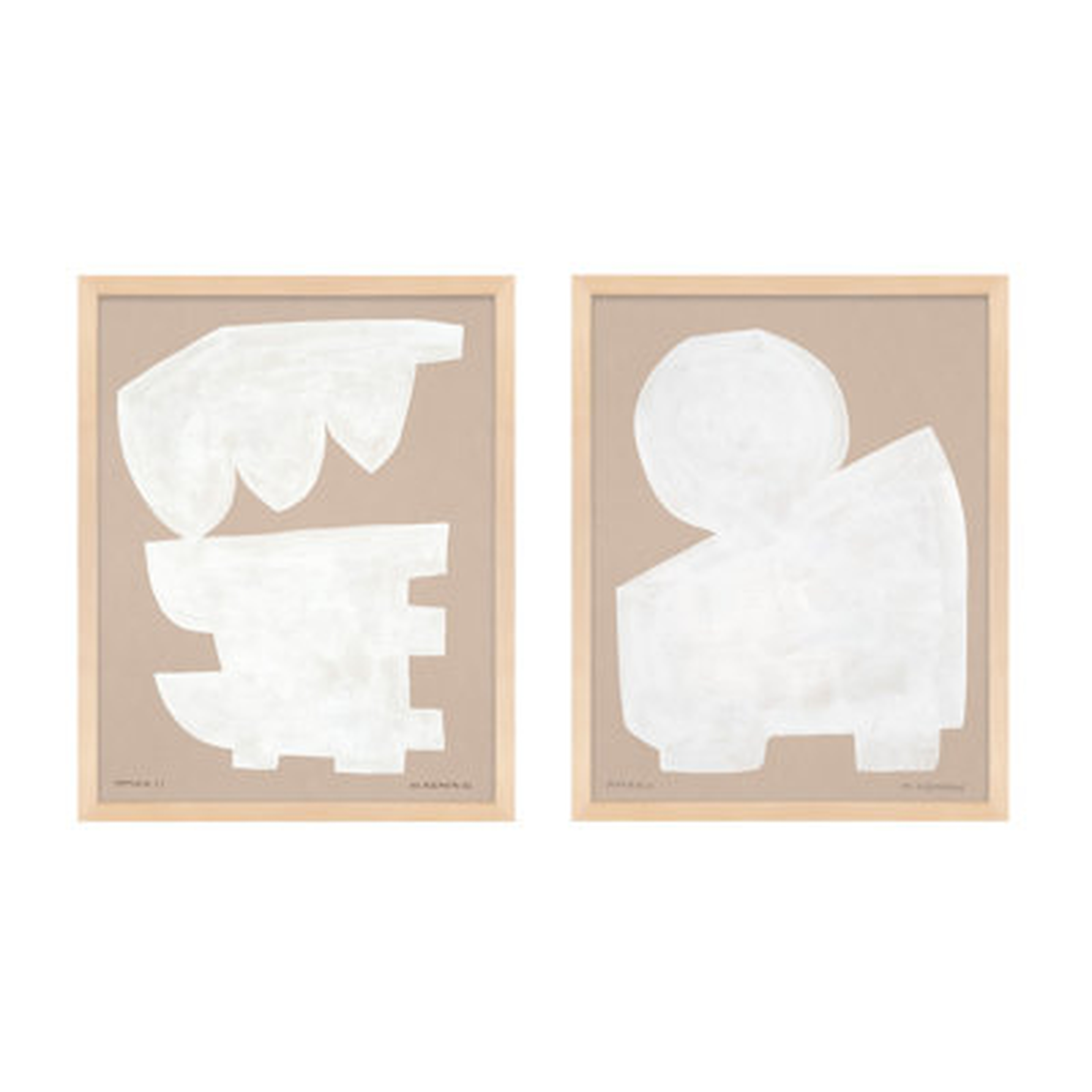 Gallman in White by Michael Kempen - 2 Piece Picture Frame Print Set - AllModern