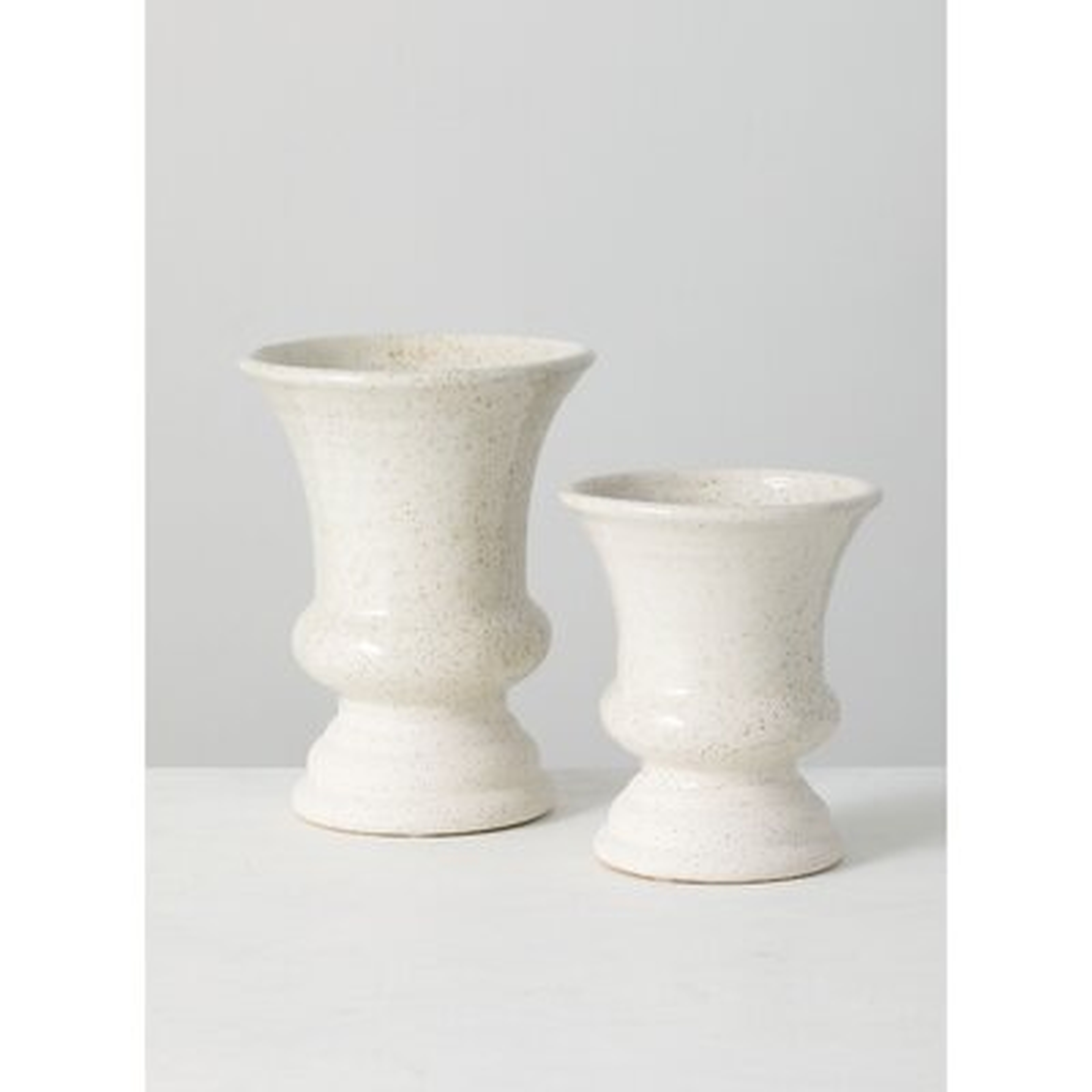2 Piece Caban White Ceramic Table Vase Set - Wayfair