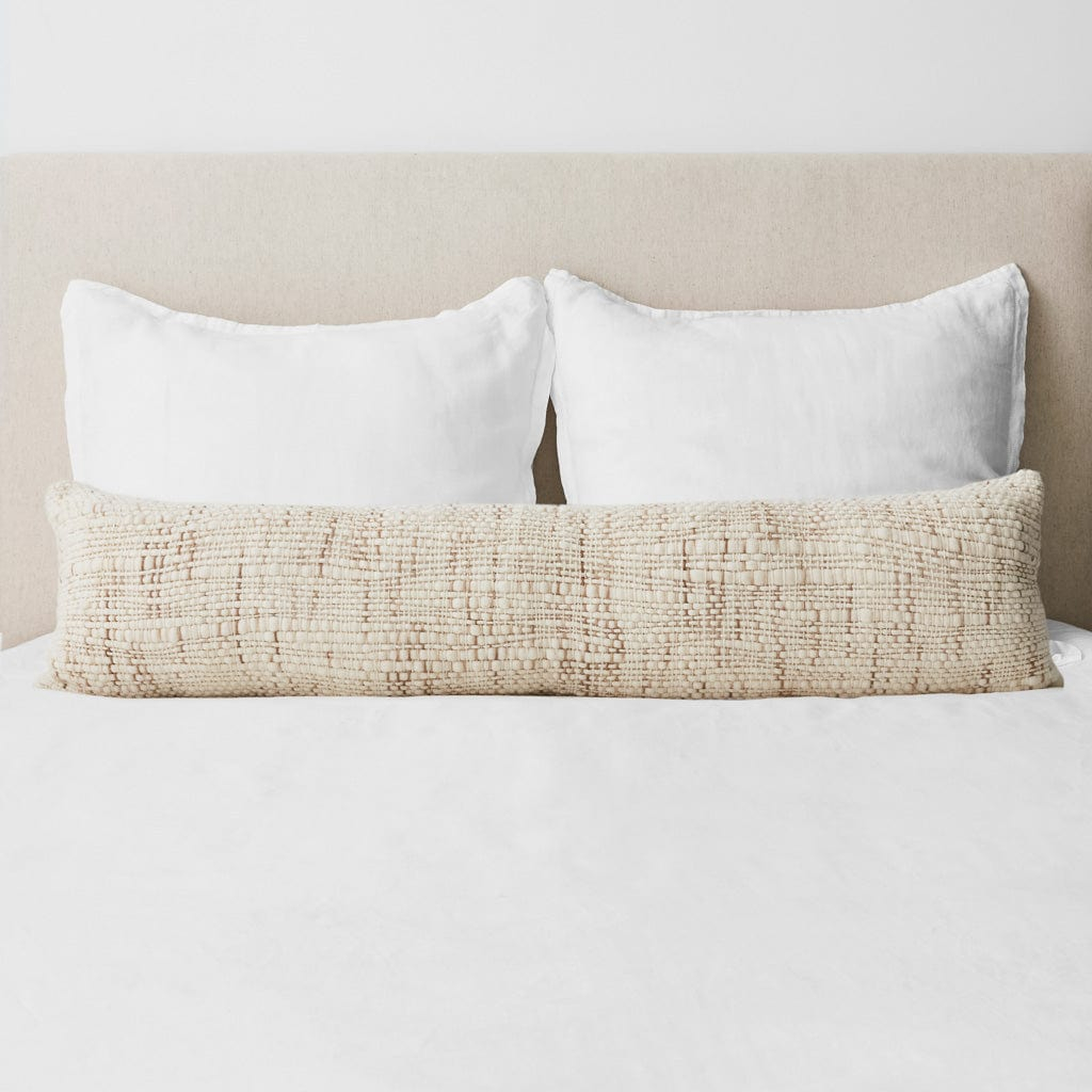 The Citizenry Isidora Lumbar Pillow | 12" x 48" | Tan - The Citizenry