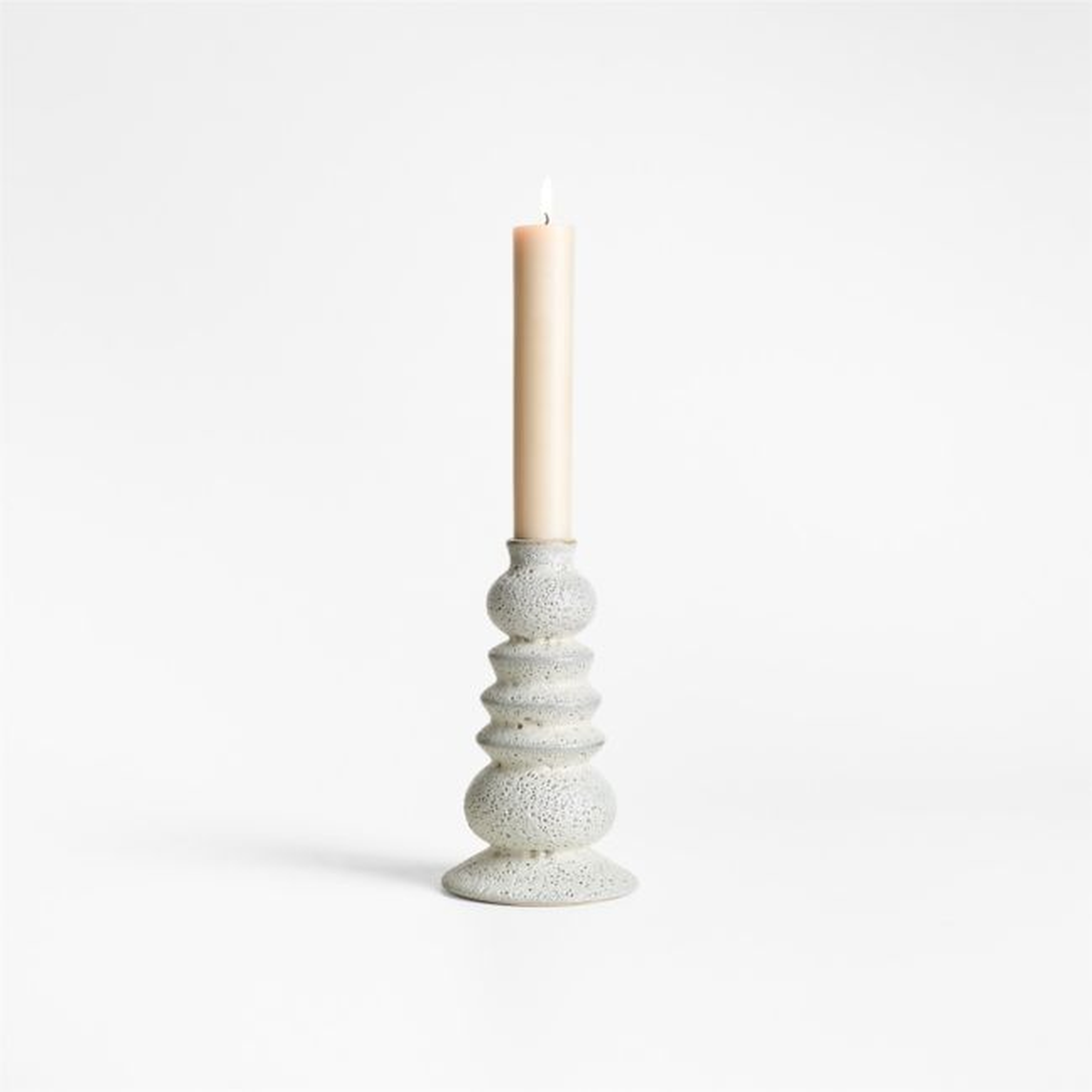 Toulouse Small Ceramic Taper Candle Holder by Laura Kim - Crate and Barrel