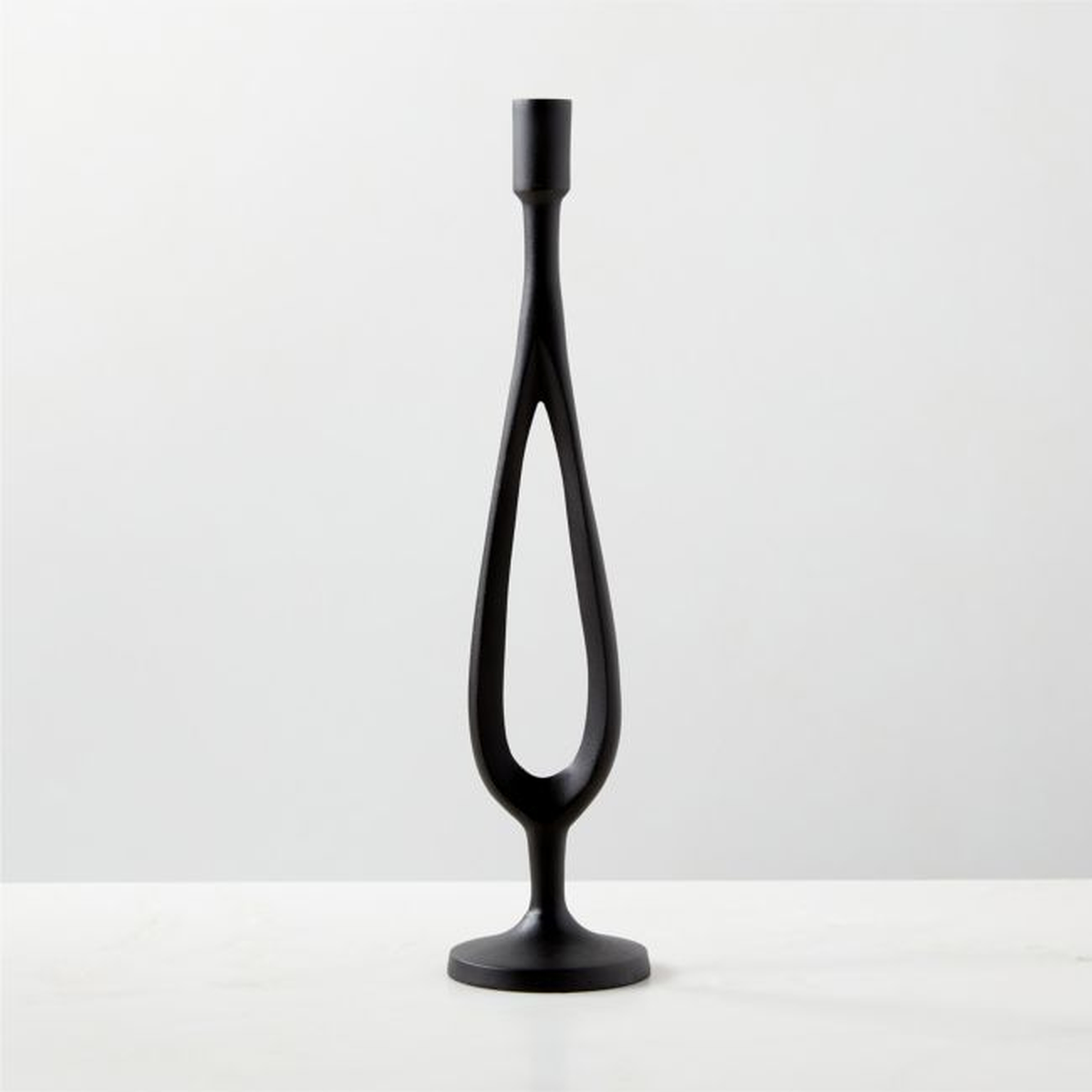 Atura Black Taper Candle Holder Medium - CB2
