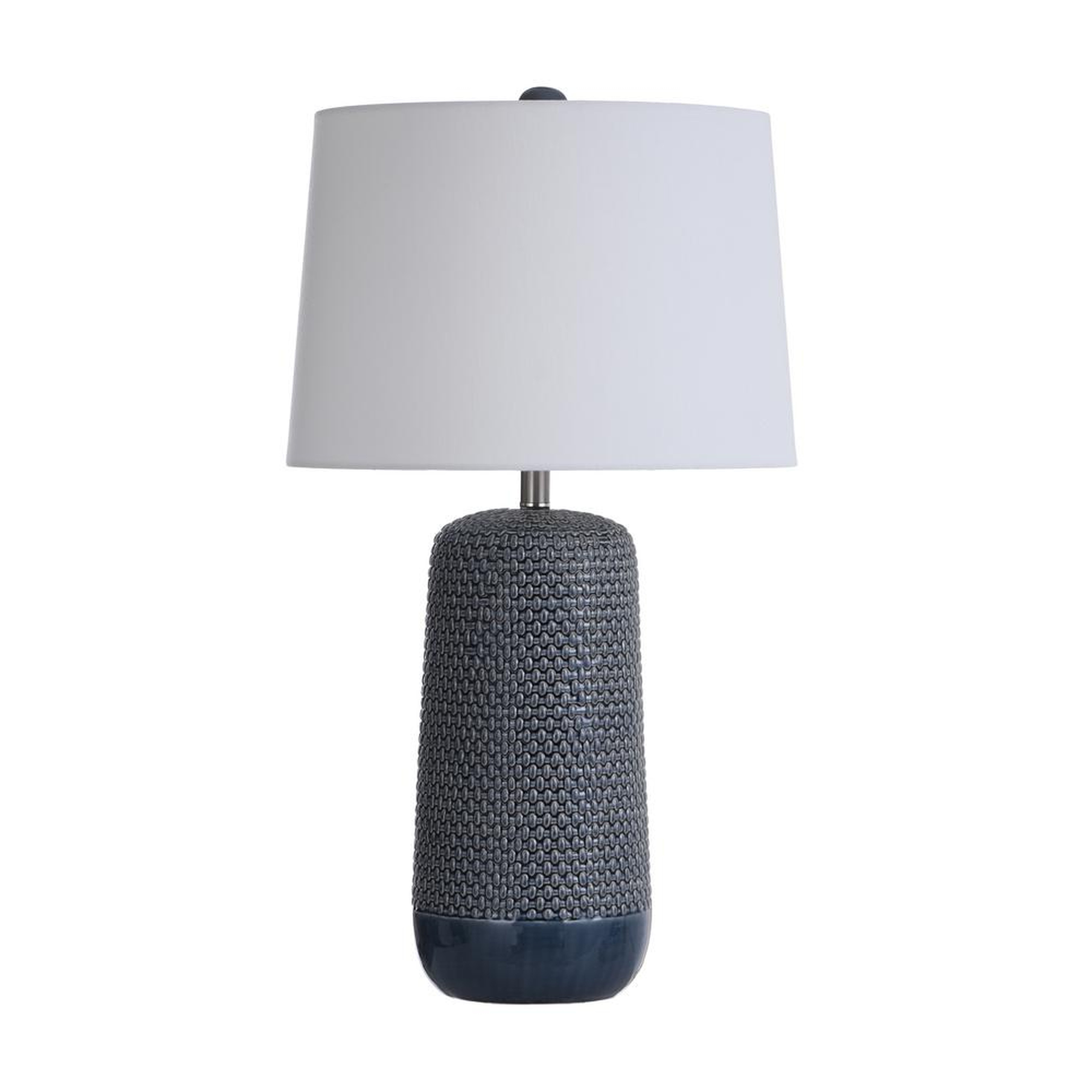 Galey 30 in. Navy Blue Table Lamp - Home Depot