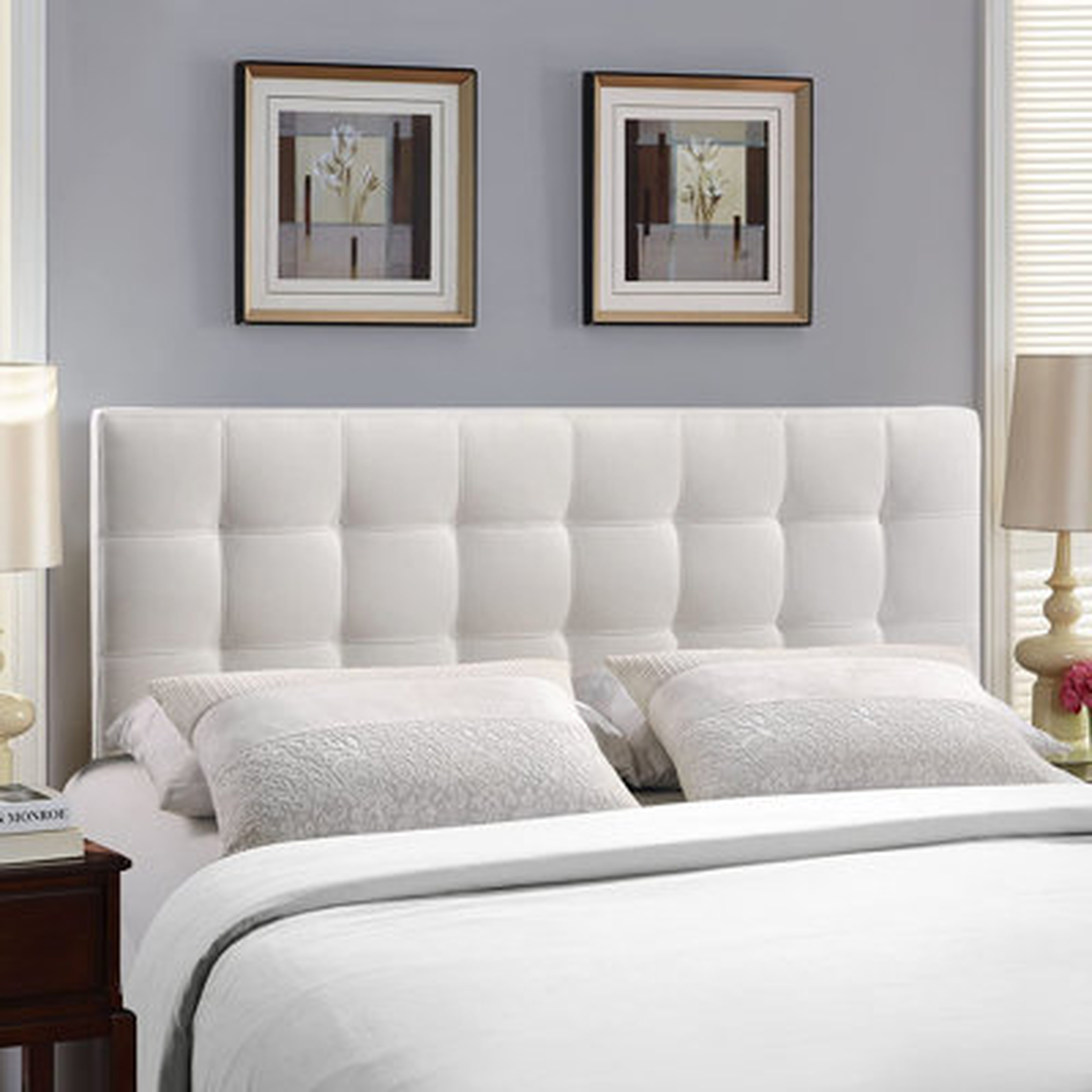 King Upholstered Panel Headboard - Wayfair