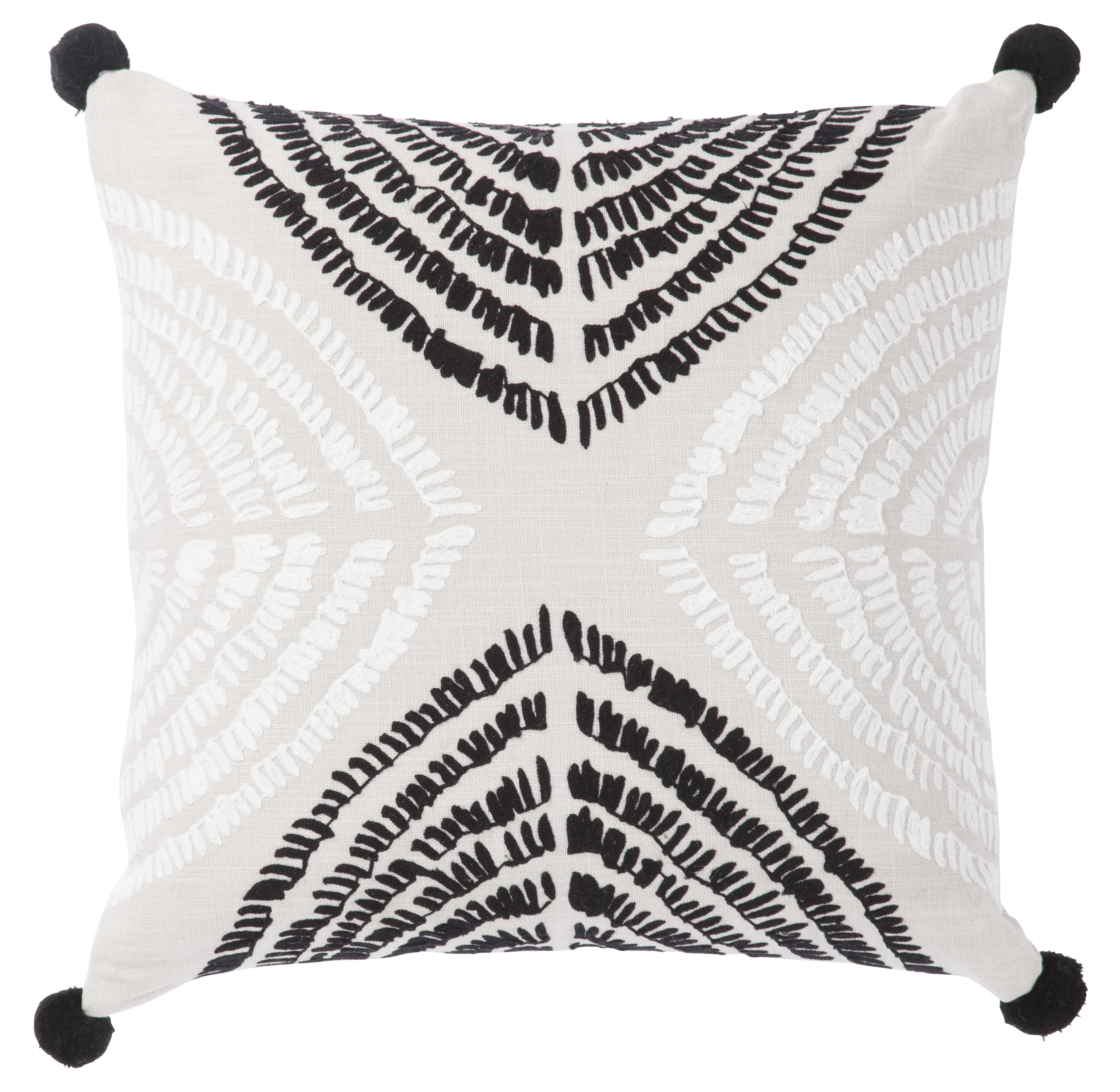 Design (US) Black 22"X22" Pillow - Collective Weavers