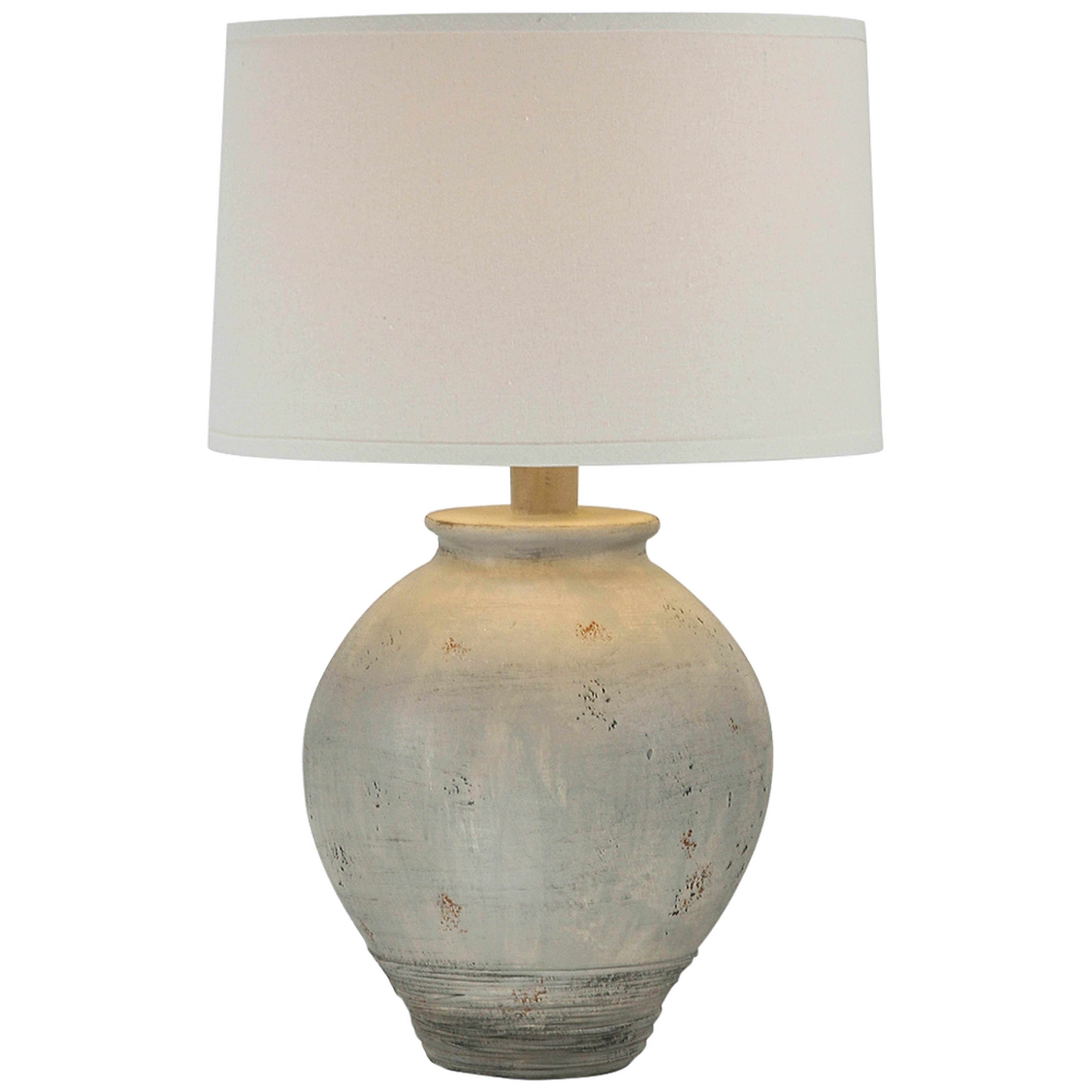 Ryker Concrete Stone Hydrocal Urn Table Lamp - Style # 979P0 - Lamps Plus