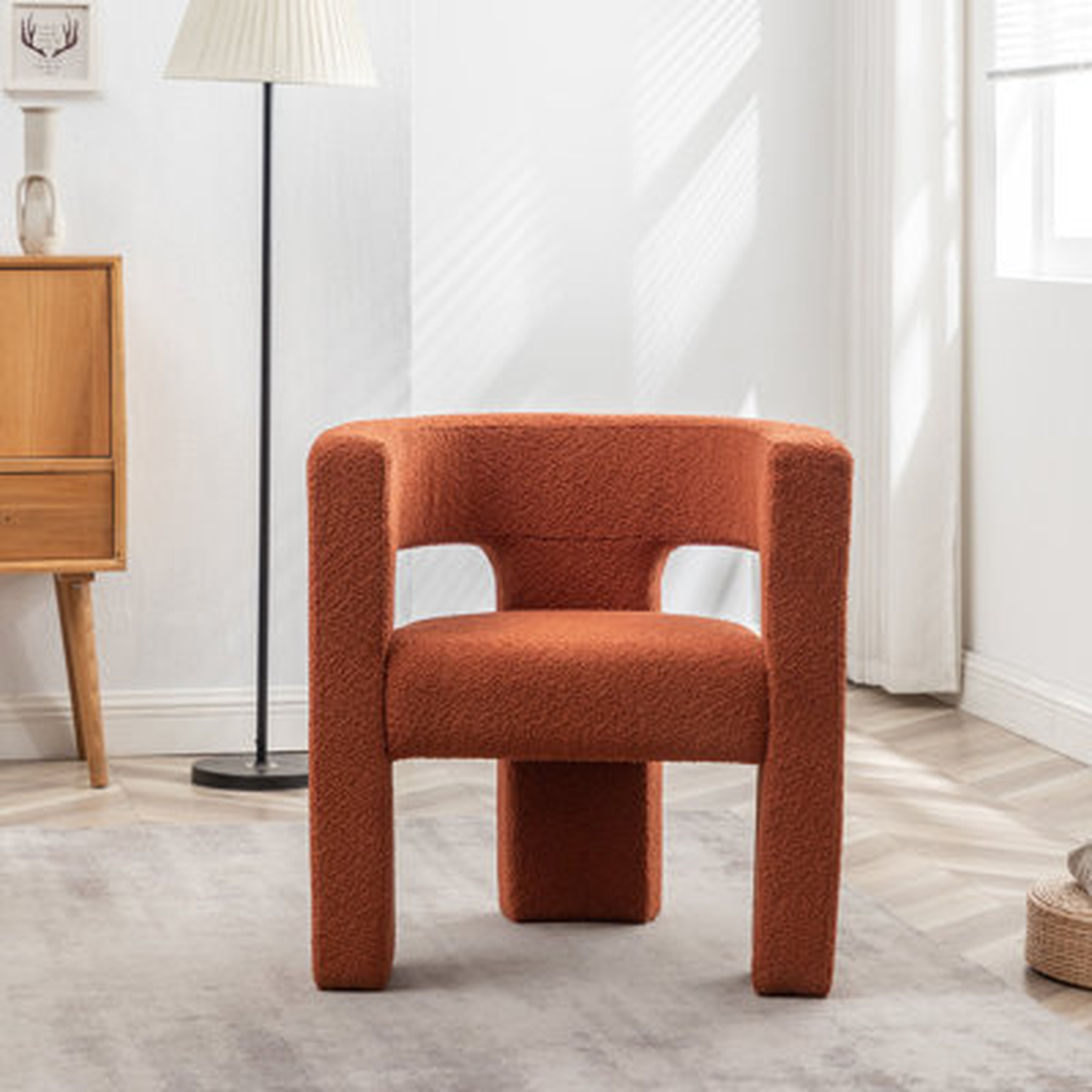 Dorpha 28" Wide Boucle Upholstered Square Armchair - Wayfair