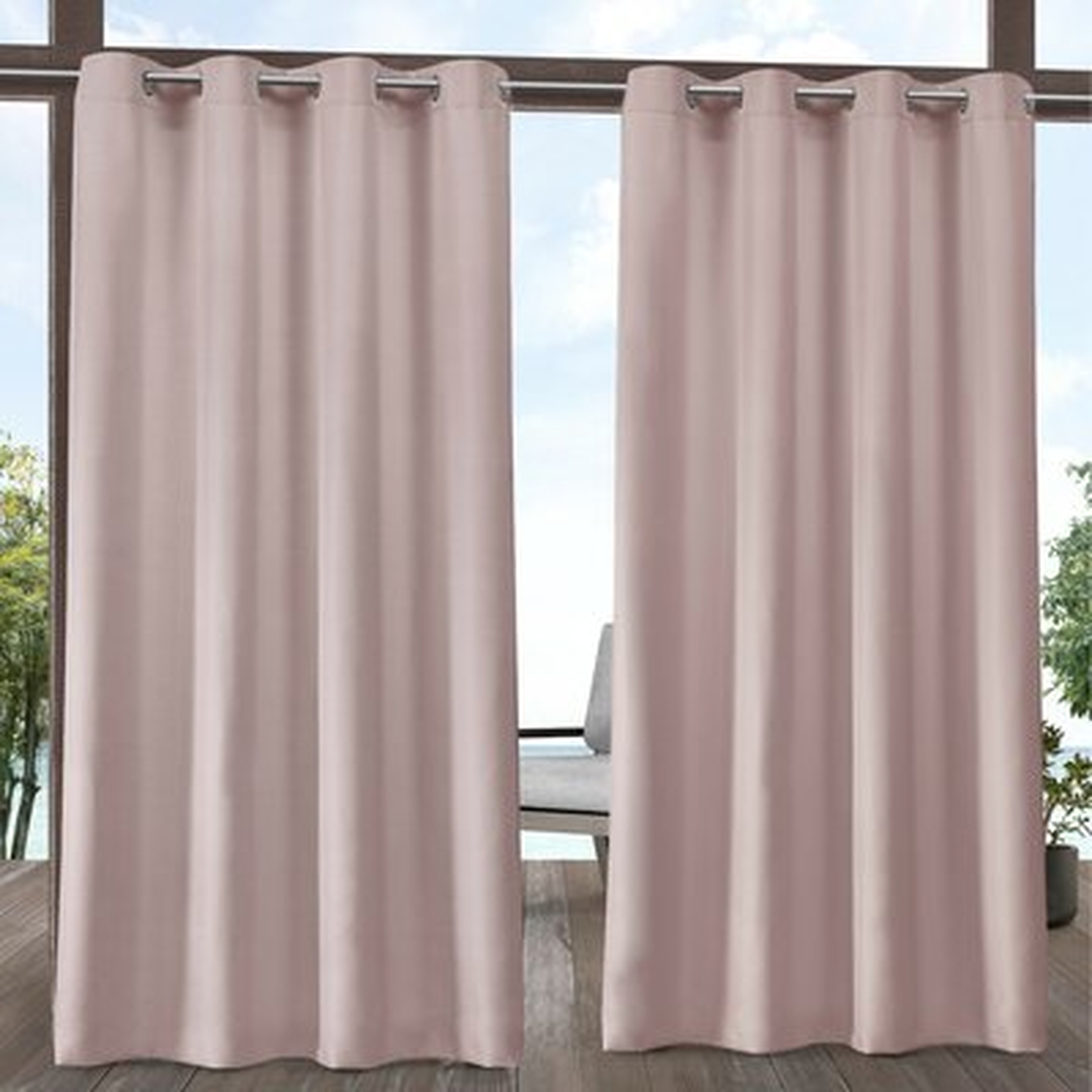 Haoxuan Solid Room Darkening Outdoor Grommet Curtain Panels - Wayfair