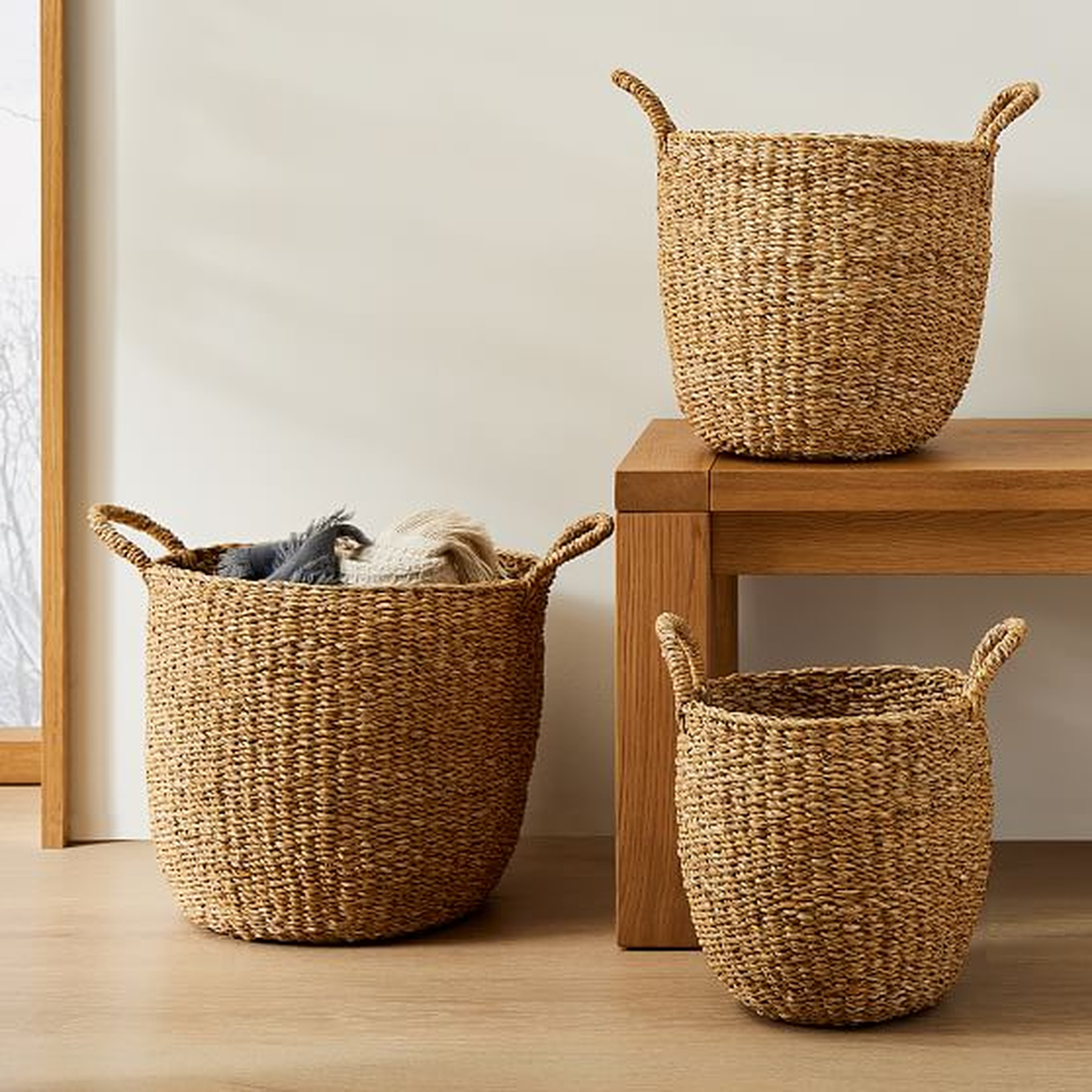 Cece Woven Nesting Baskets, Natural, (Set of 3) - West Elm