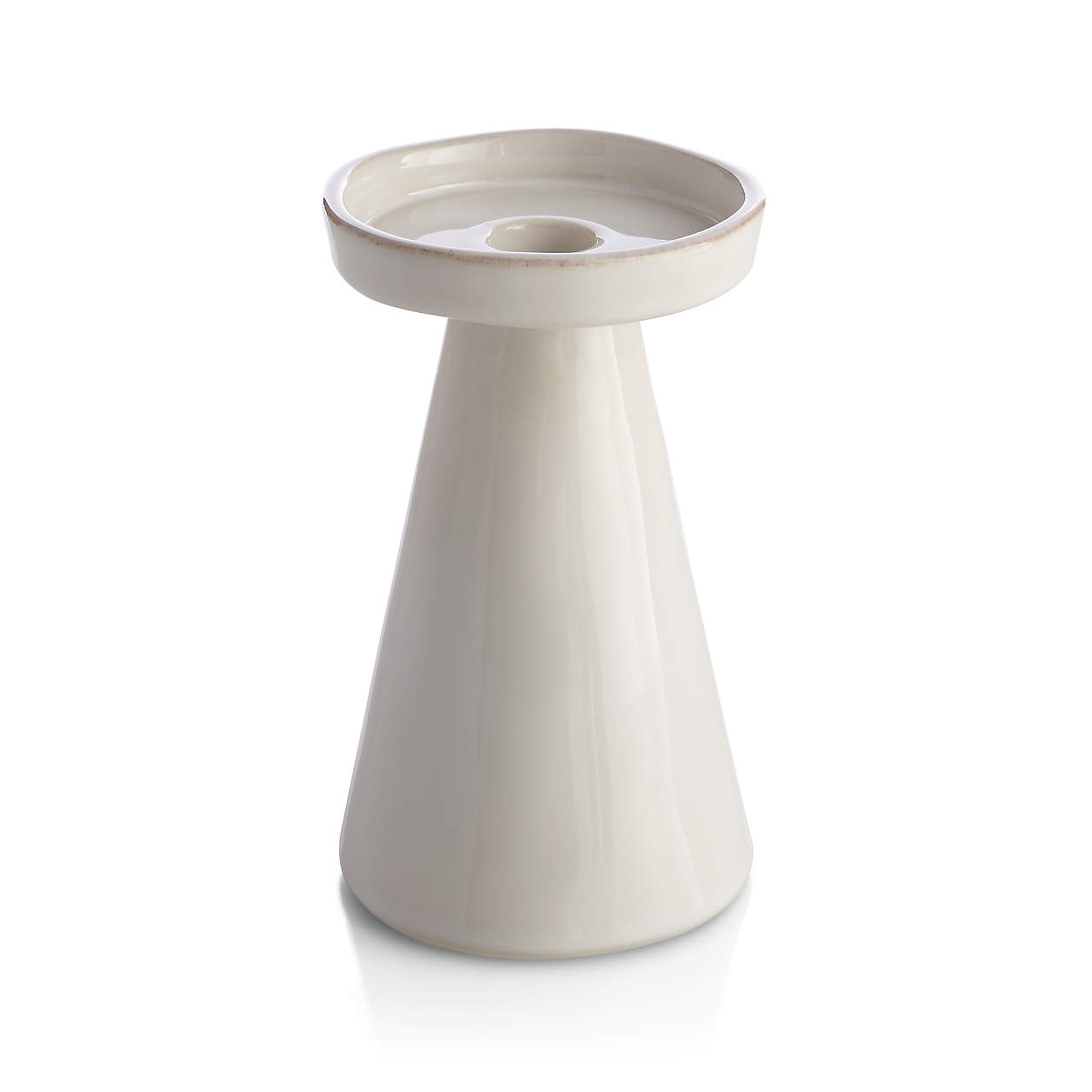 Marin White Large Taper/Pillar Candle Holder - Crate and Barrel