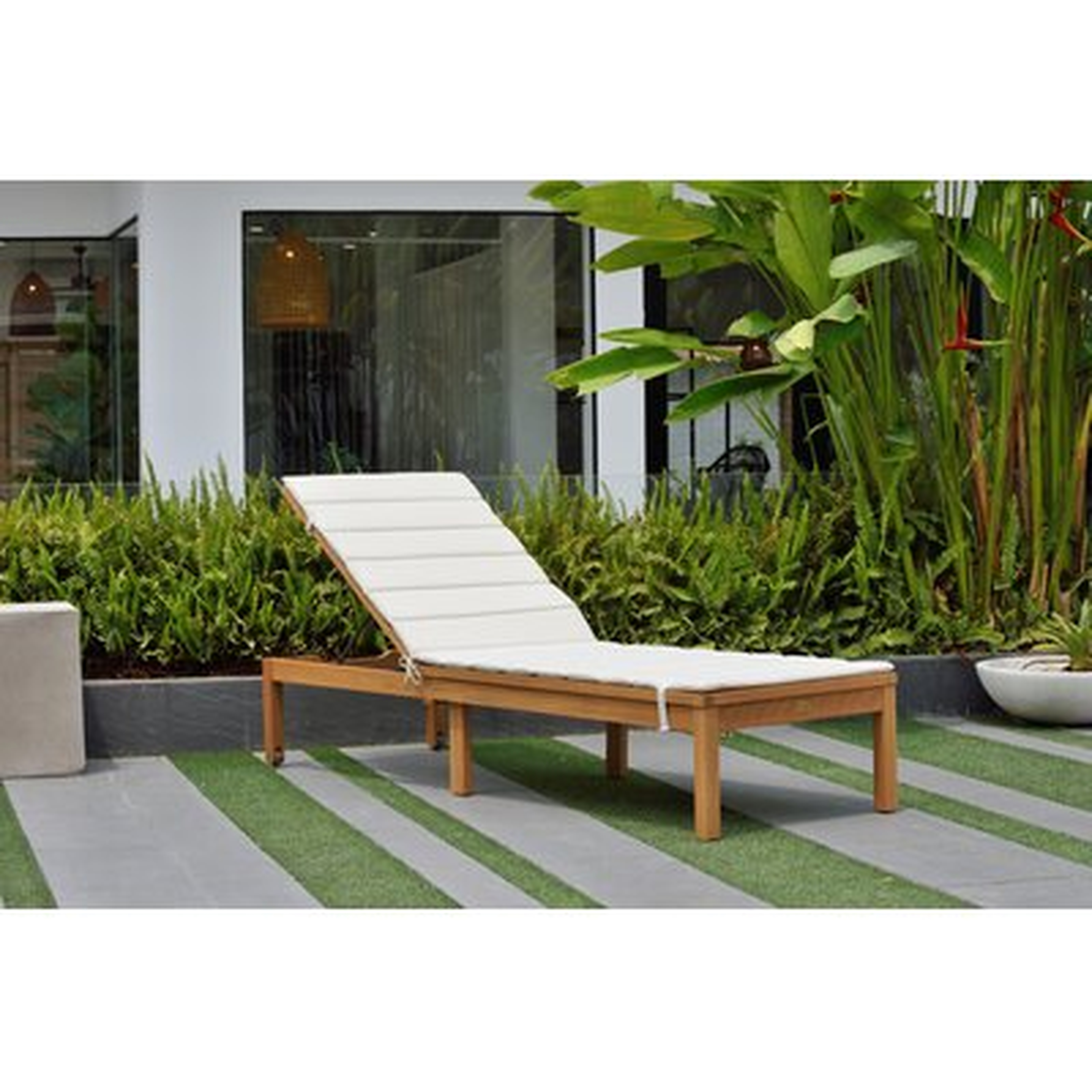 Jade 75" Long Reclining Eucalyptus Single Chaise with Cushions - AllModern