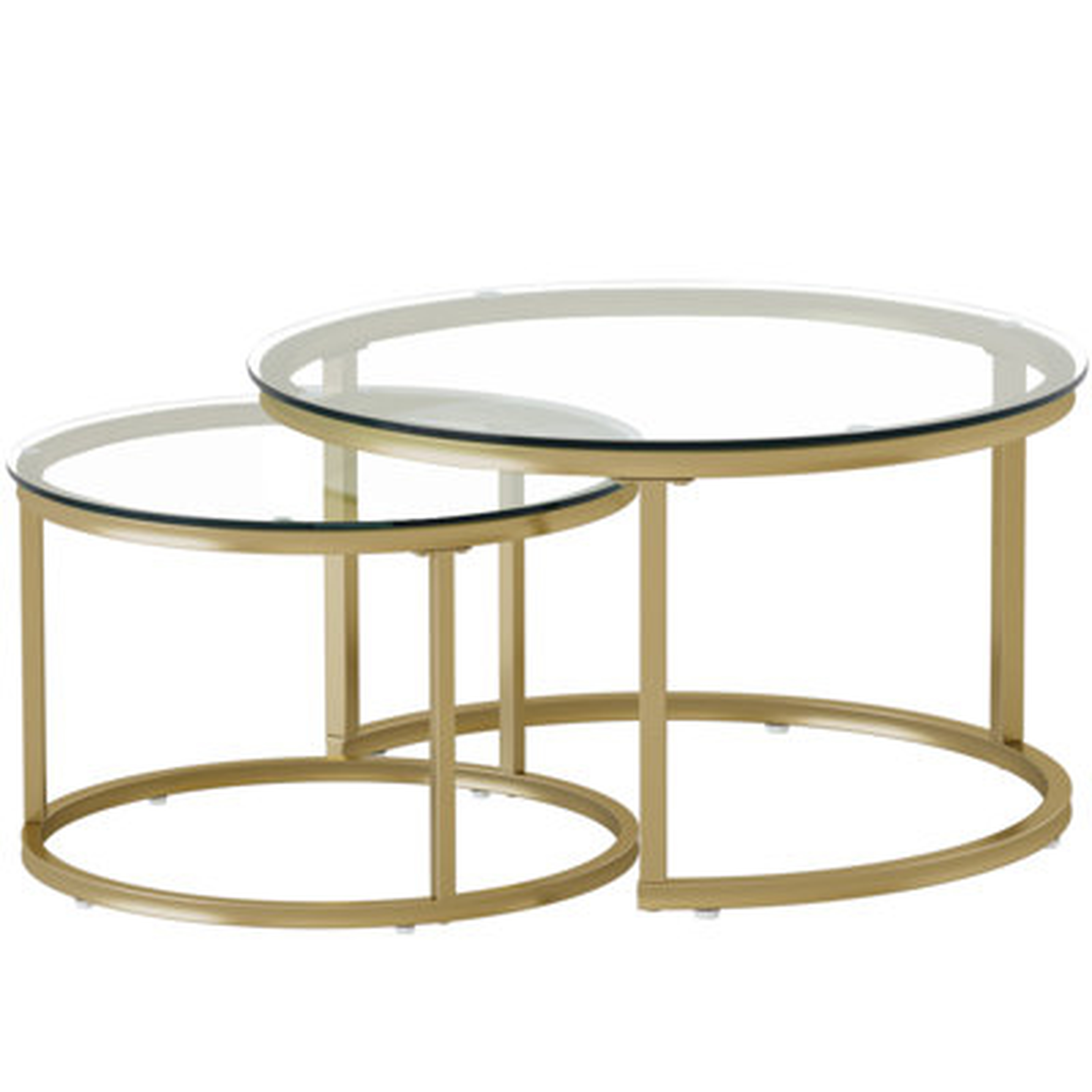 31.5" Glass Round Nesting Coffee Table - Wayfair