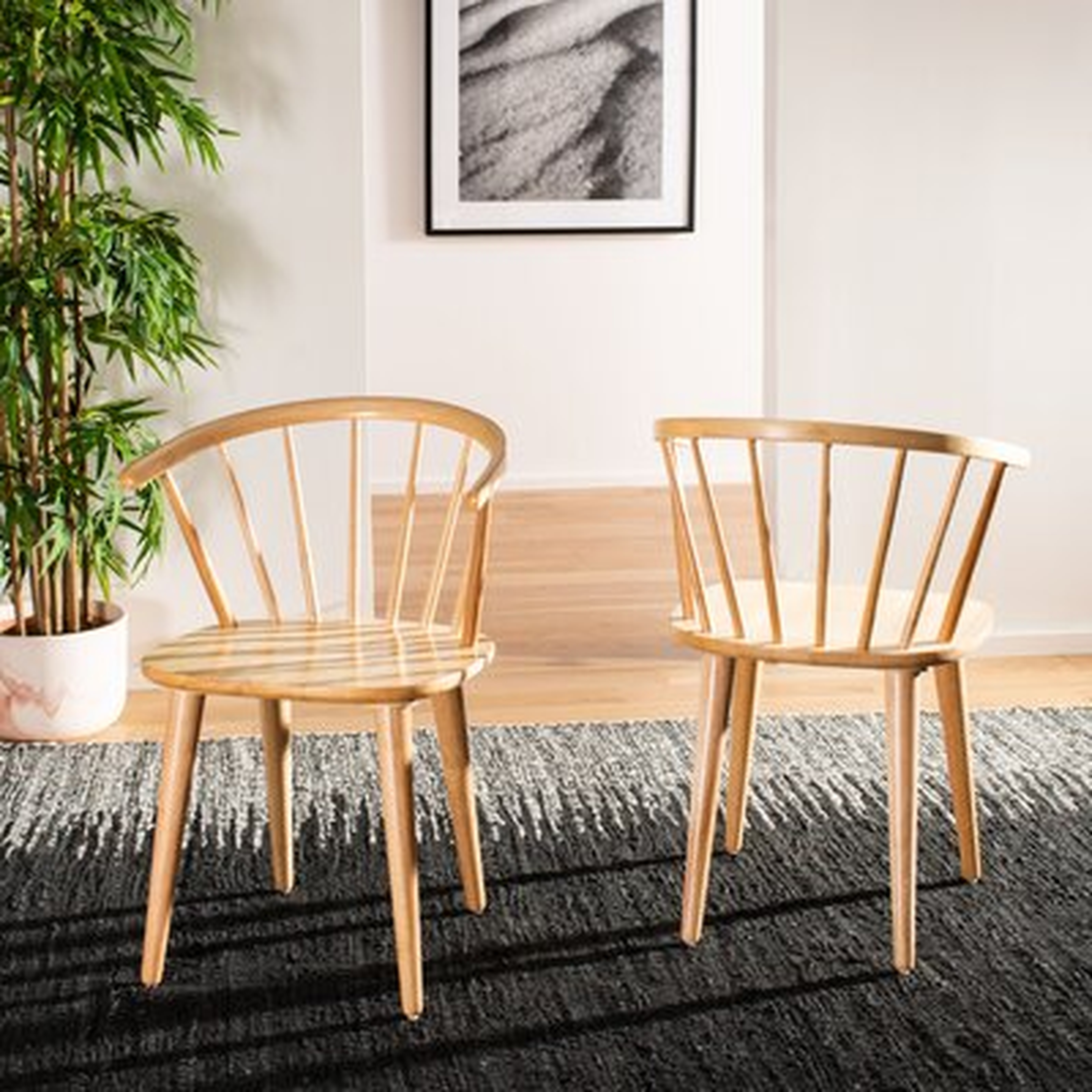 Spindle Solid Wood Windsor Back Arm Chair (set of 2) - Wayfair