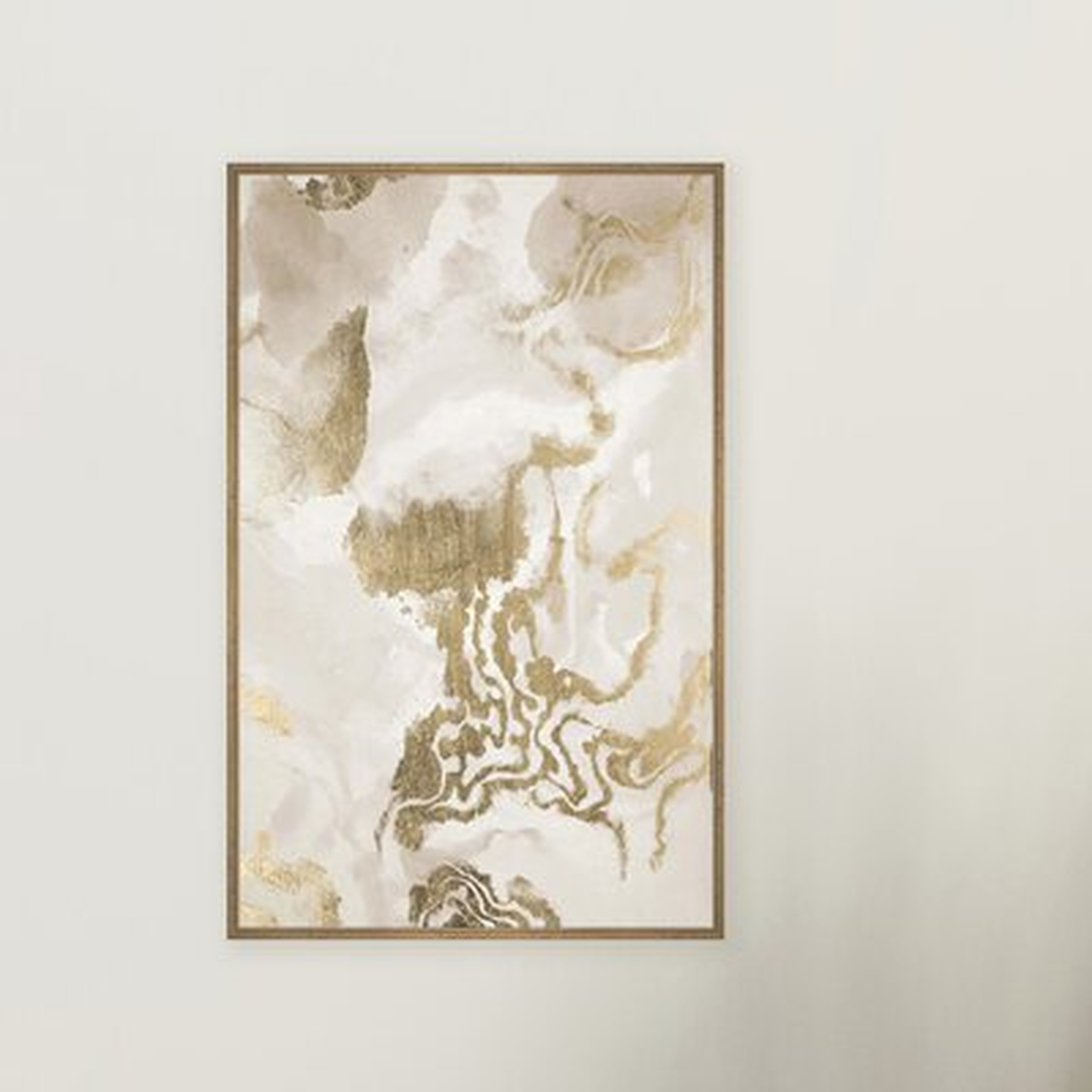 Gold Mess' Floater Frame Painting Print on Canvas - Wayfair