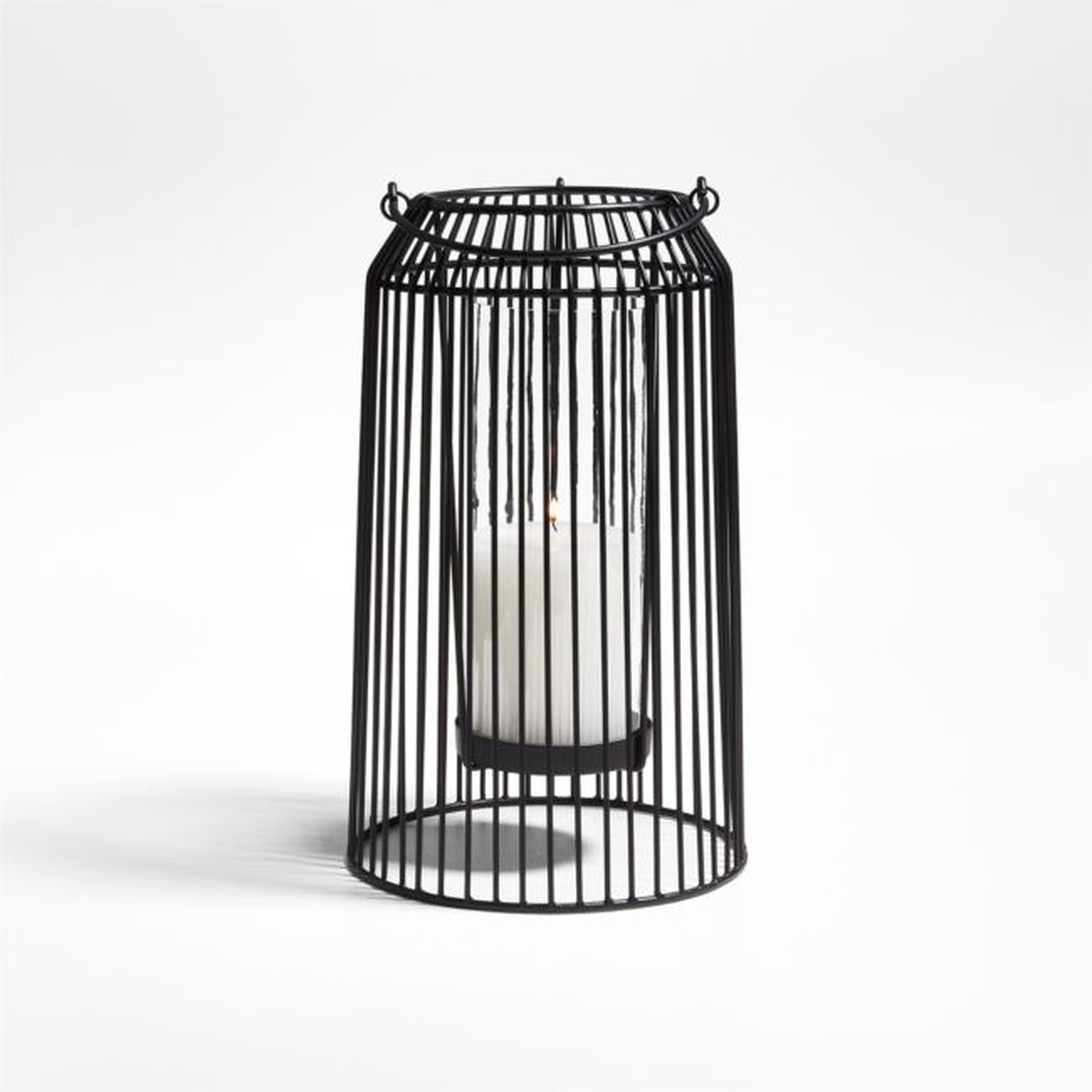 Austell Medium Black Metal Outdoor Lantern 12" - Crate and Barrel