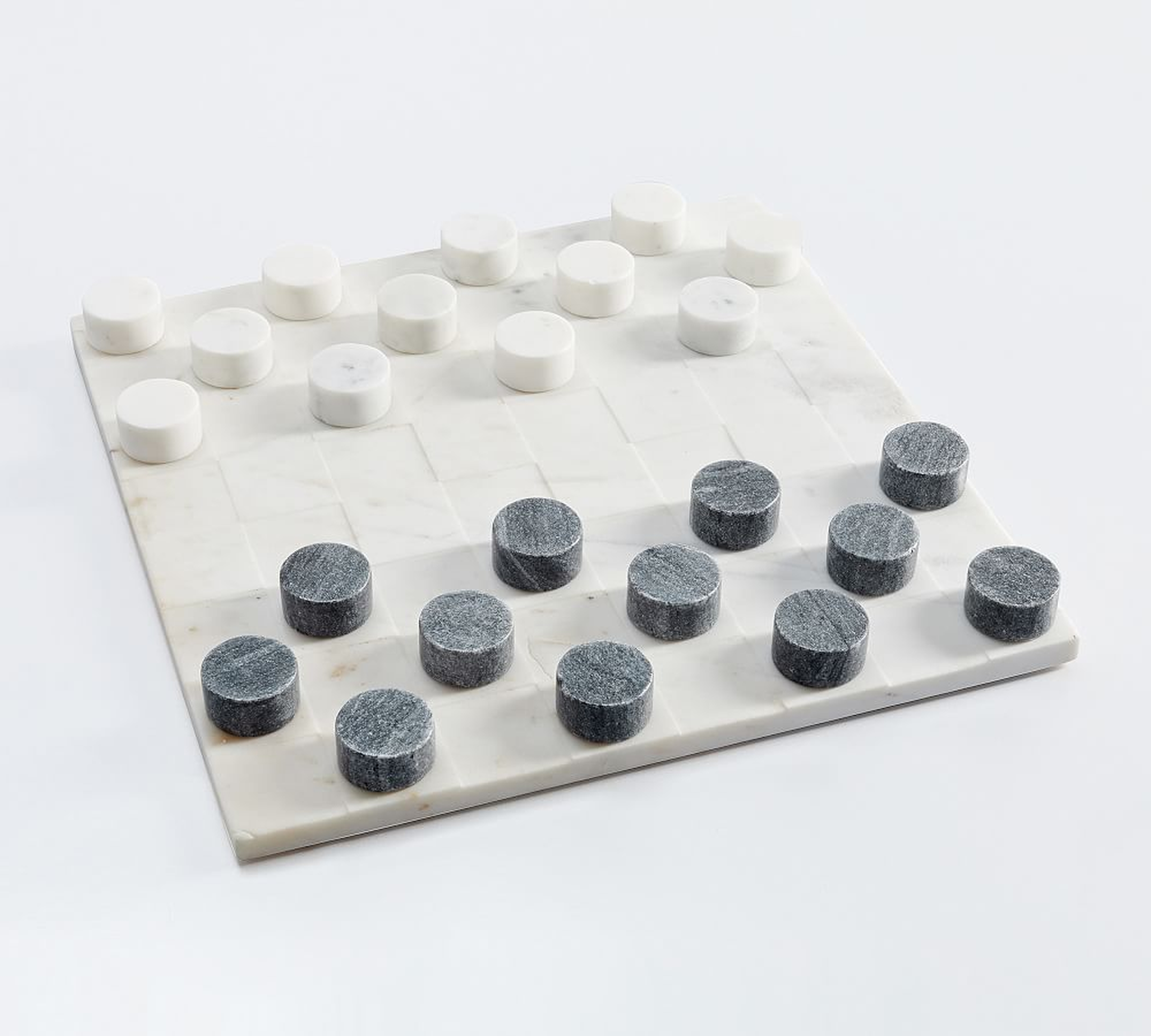Handcrafted Marble Checkers Board Game - Pottery Barn