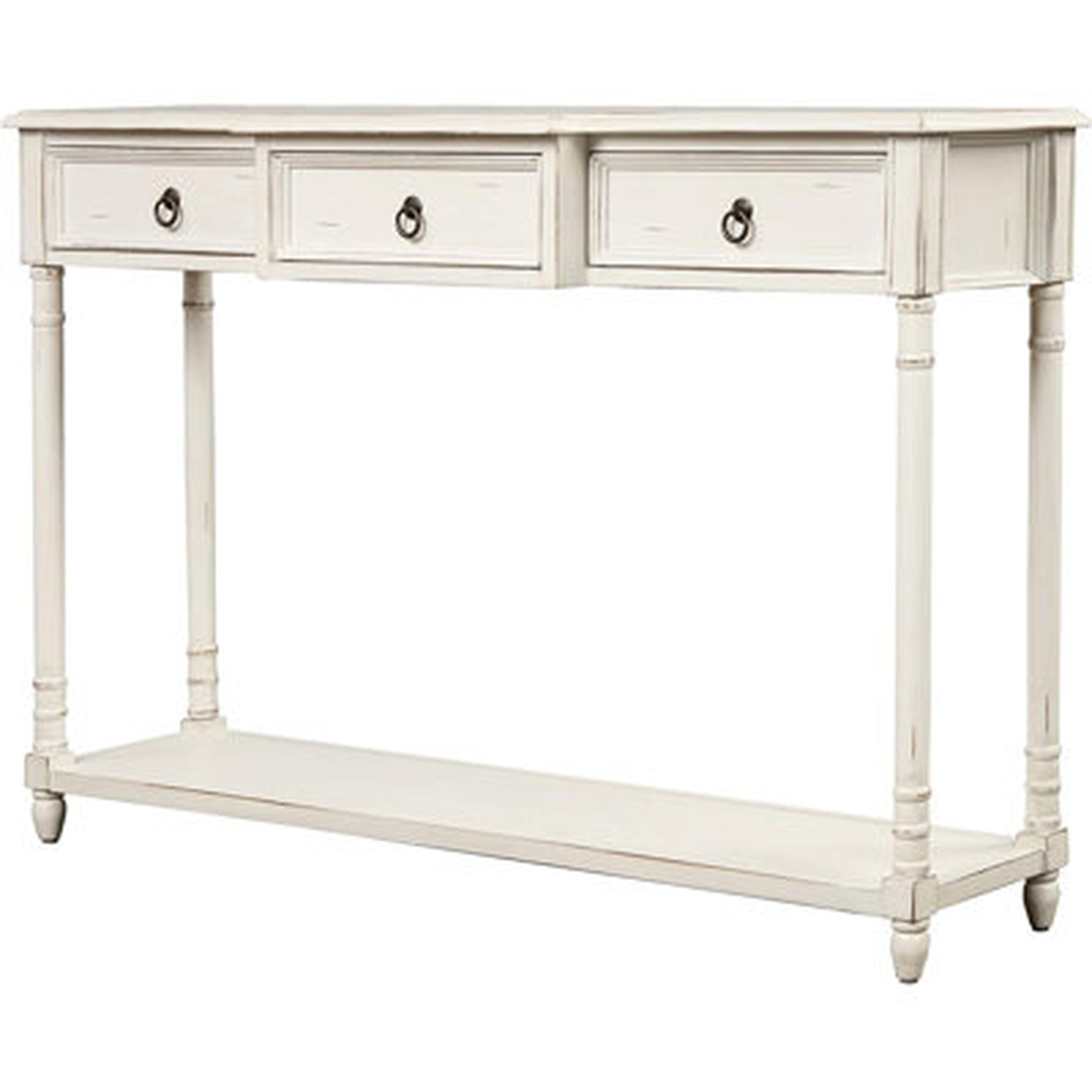 Console Table Sofa Table , With Drawers For Entryway, Projecting Drawers And Long Shelf (Beige) - Wayfair