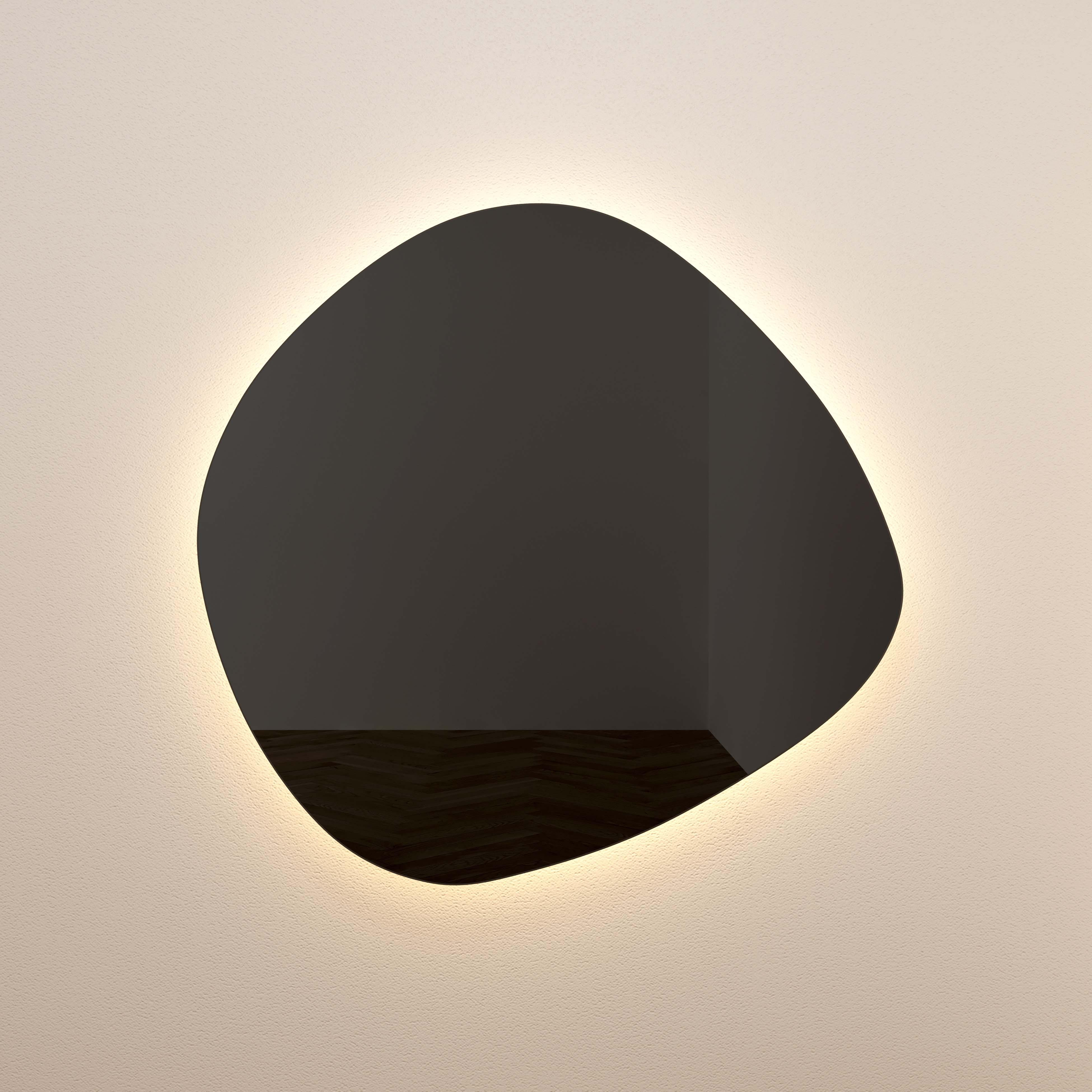 Phoebe LED Black Tinted Wall Mirror - TOV FURNITURE