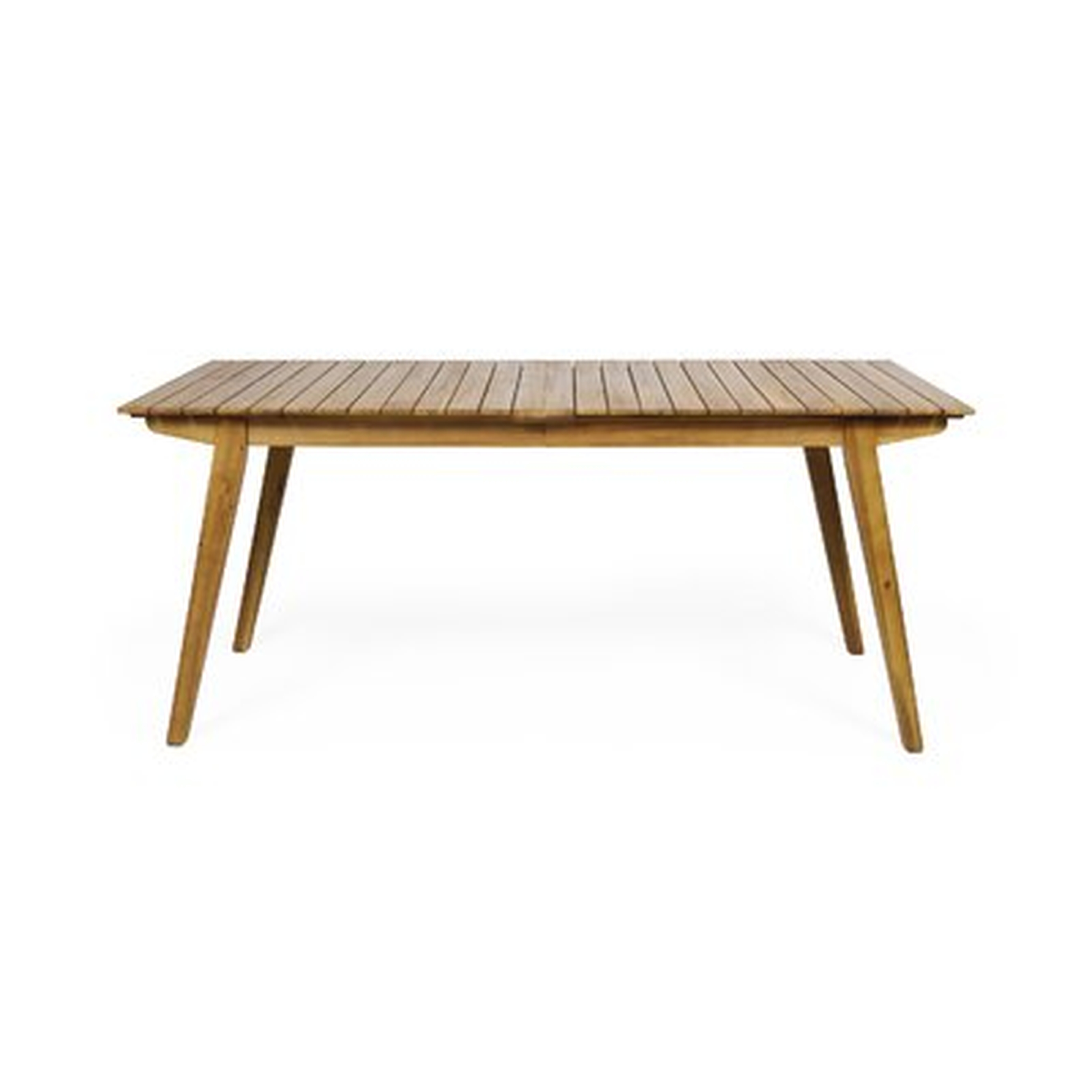 Outdoor Rustic Solid Wood Dining Table - Wayfair