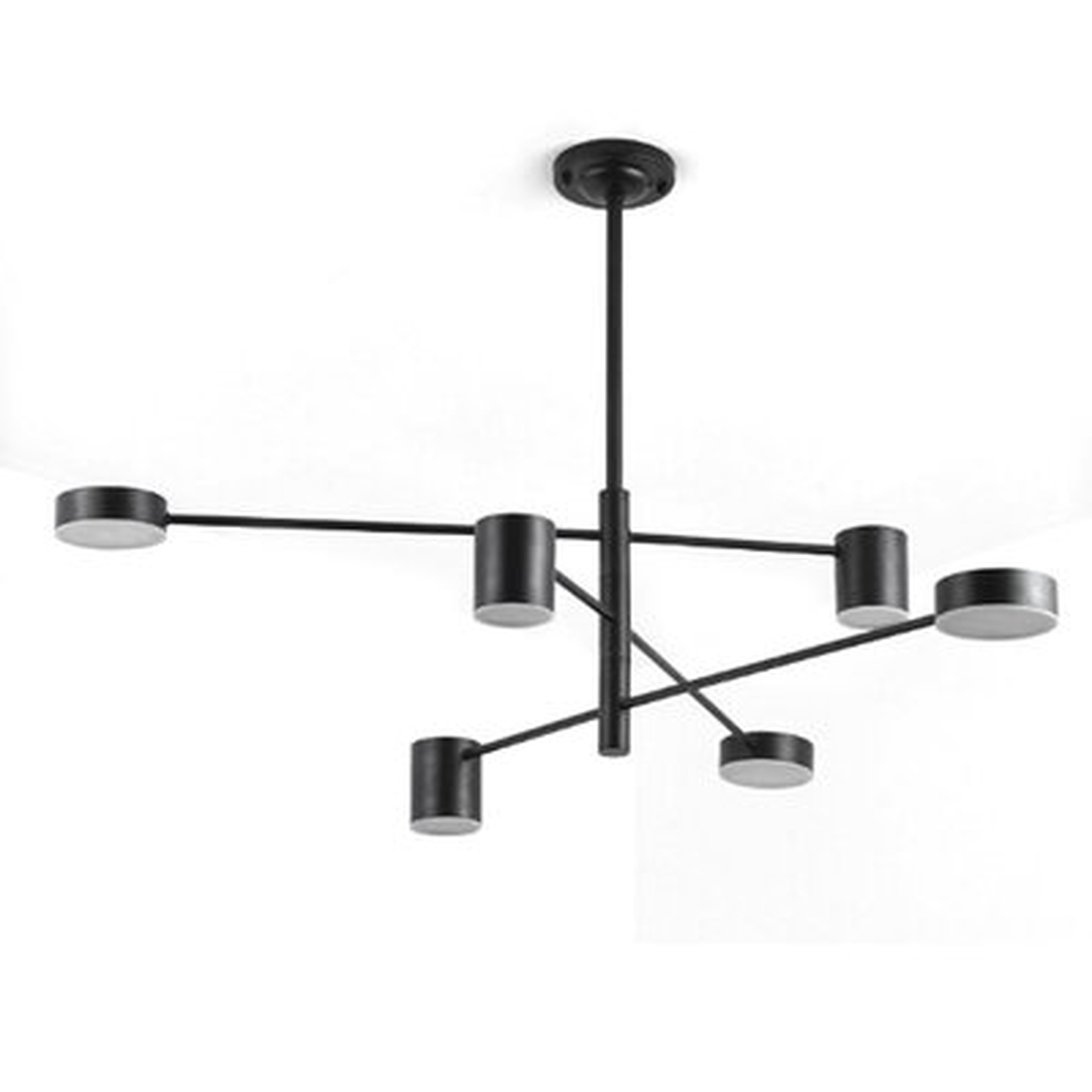 Modern Black Chandelier Mobile Metal Chandelier Nordic Ceiling Lamp Installation For Ceiling Lighting In Dining Room, Bedroom, Corridor, Kitchen And Living Room (Black) - Wayfair