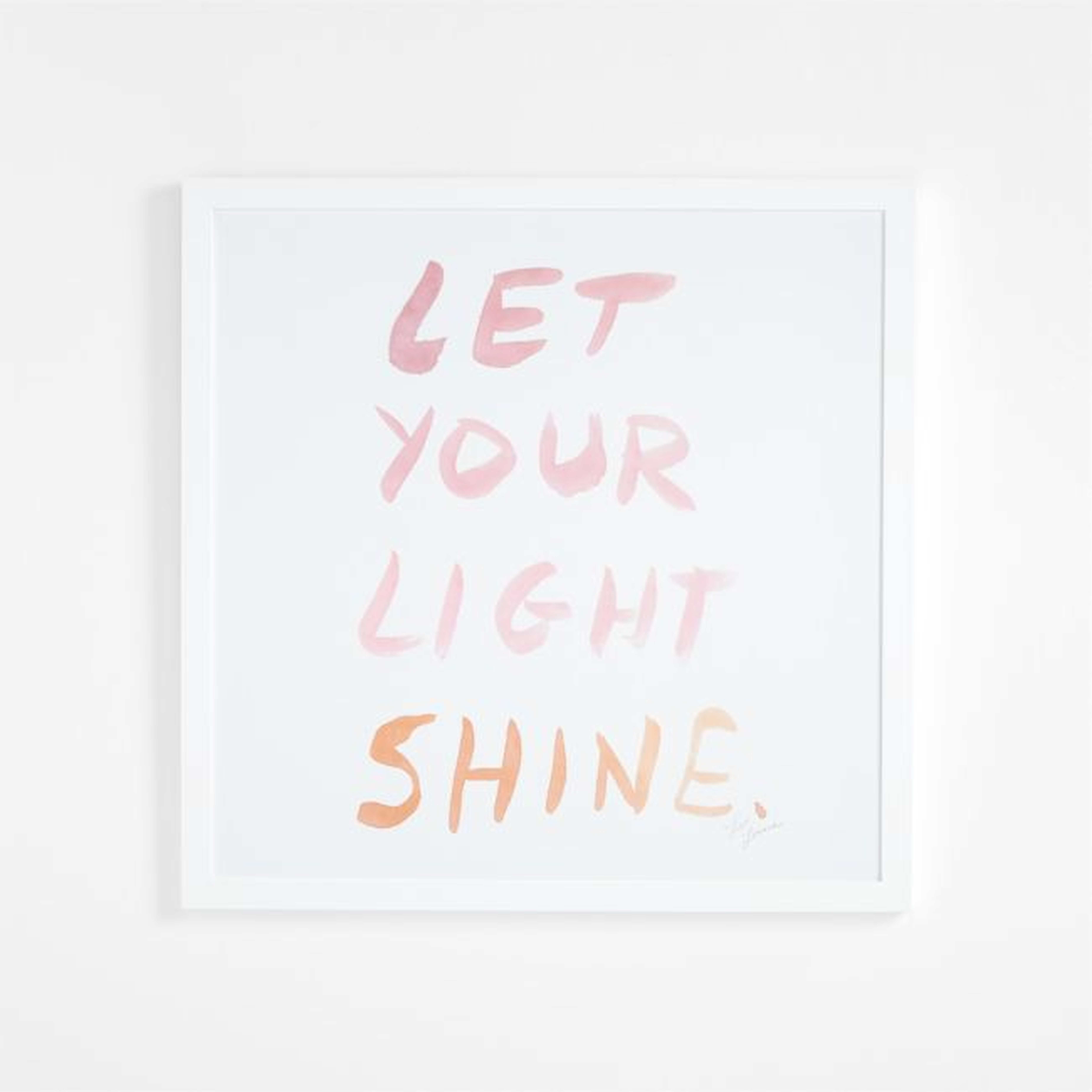 Let Your Light Shine Framed Wall Art by Leanne Ford Print - Crate & Kids
