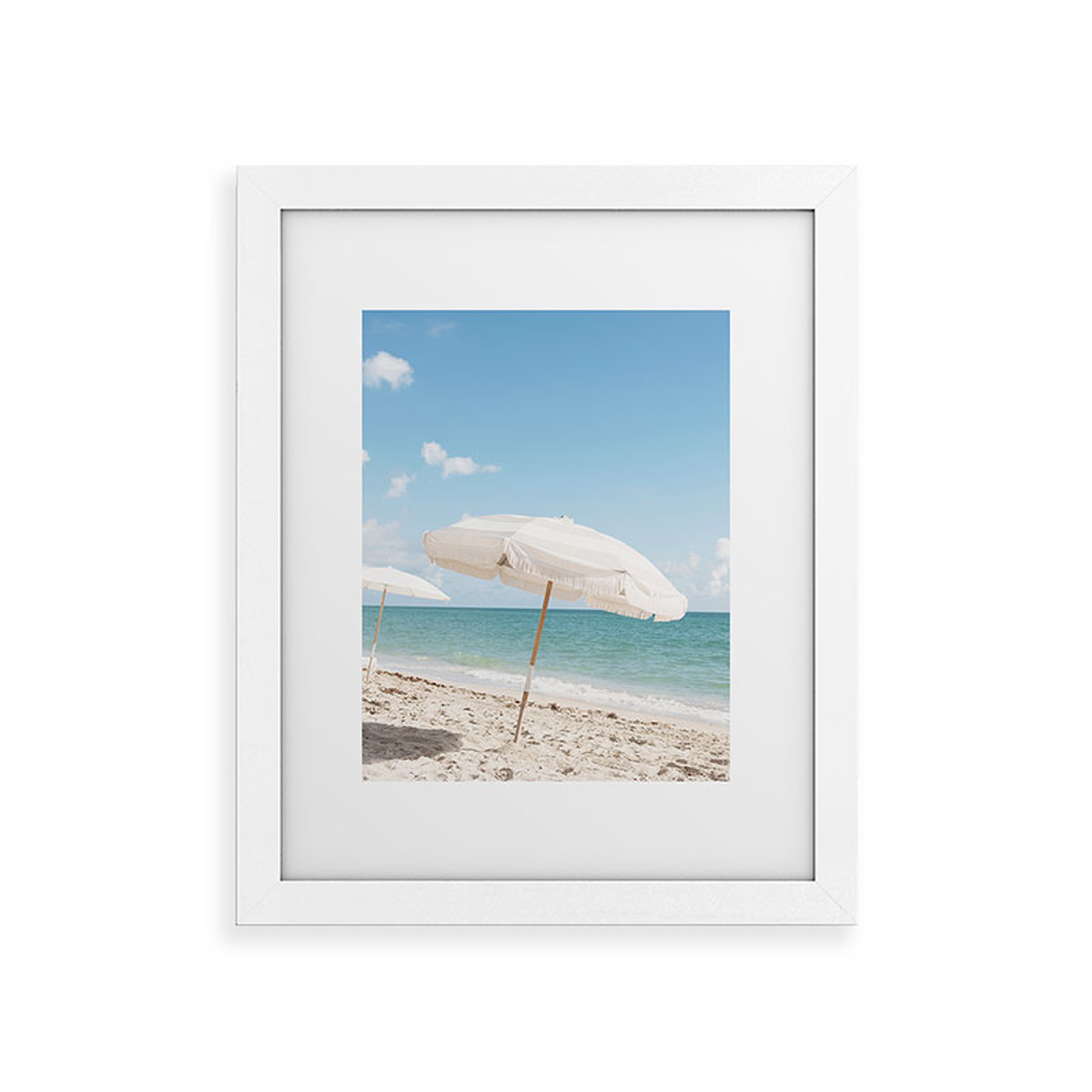 Miami Umbrella by Bree Madden - Classic Framed Art Print White 16" x 20" - Wander Print Co.