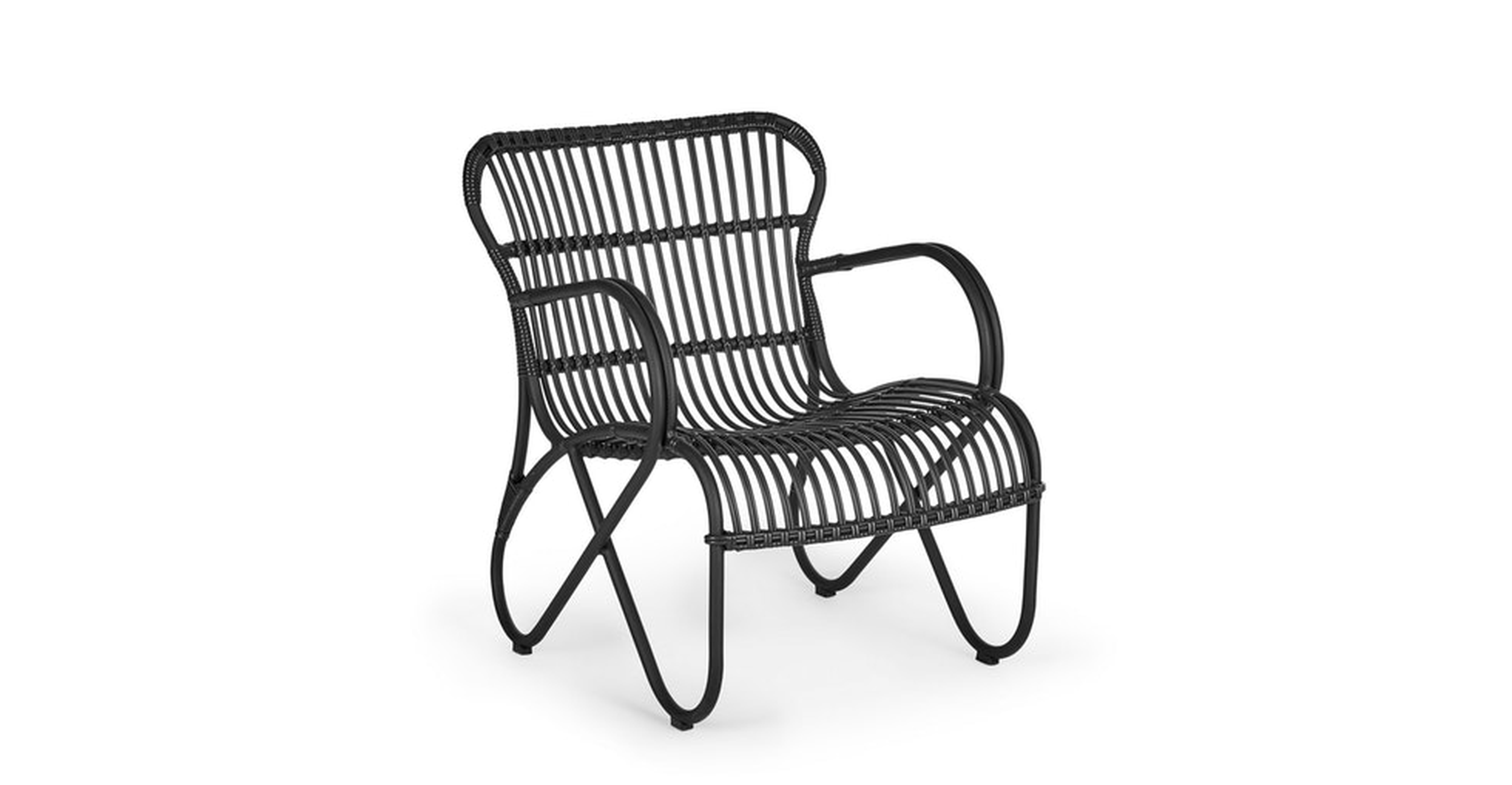 Merle Graphite Lounge Chair - Article
